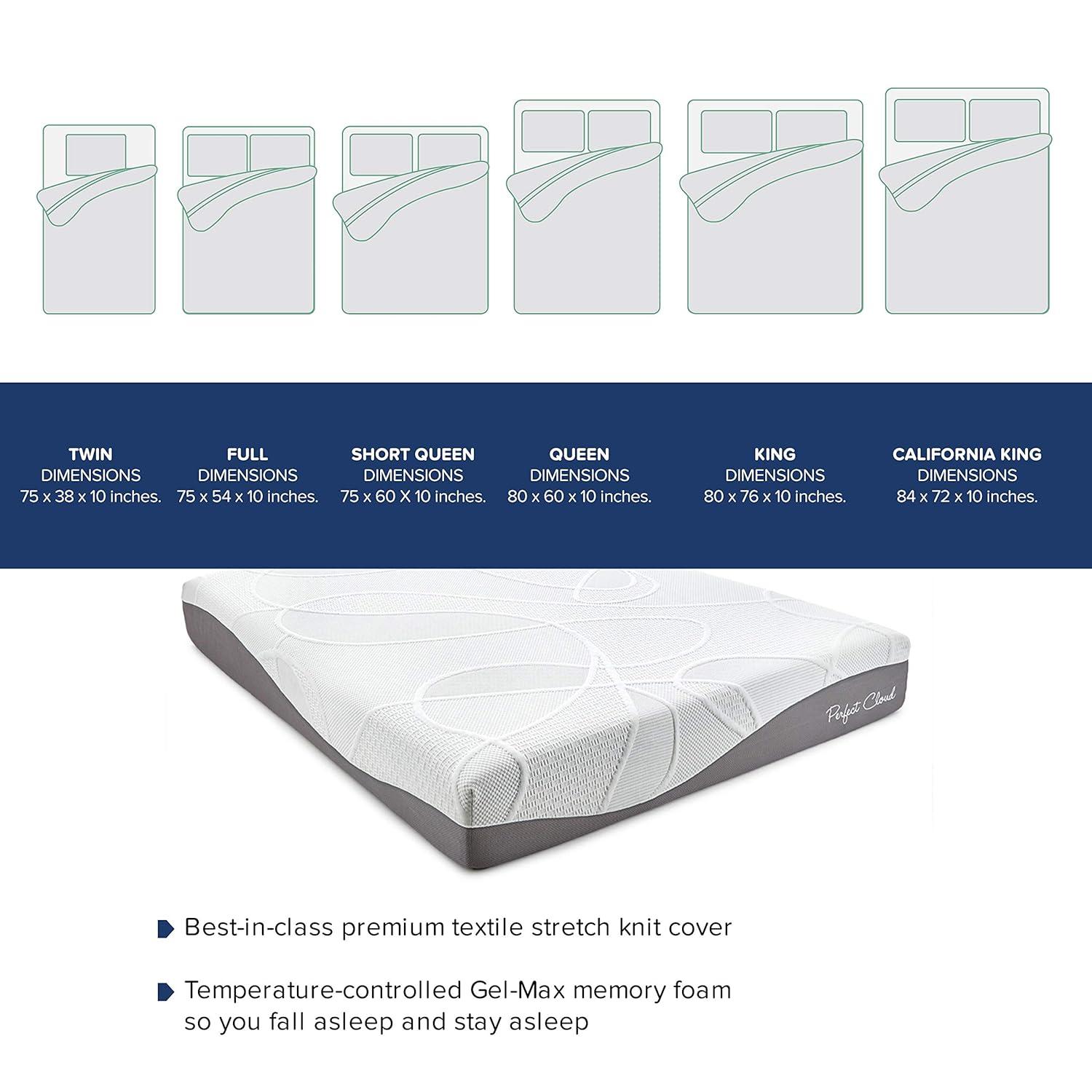 PerfectCloud Ultraplush Memory Foam 10" Mattress