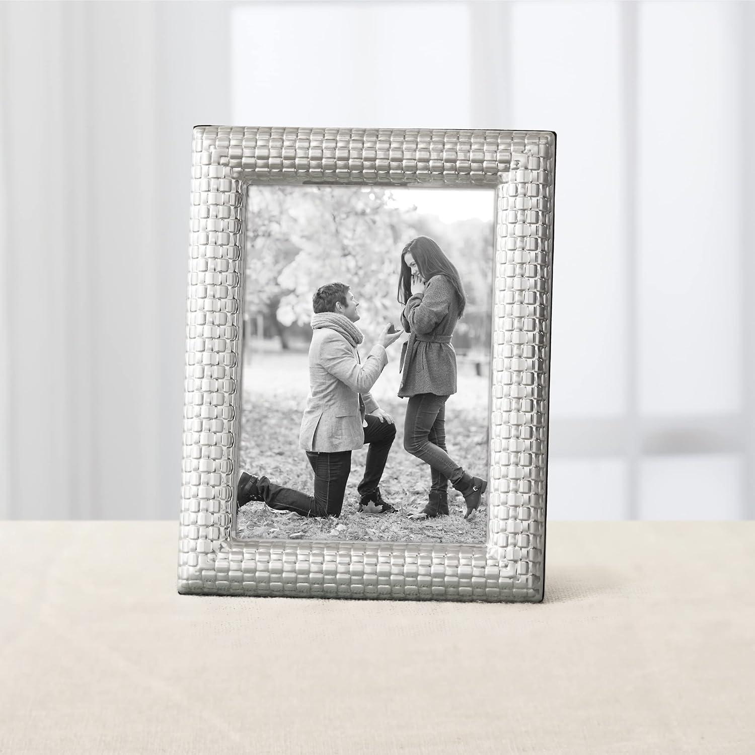 Reed & Barton Watchband Silver Plate Frame, 5 x 7 Inch