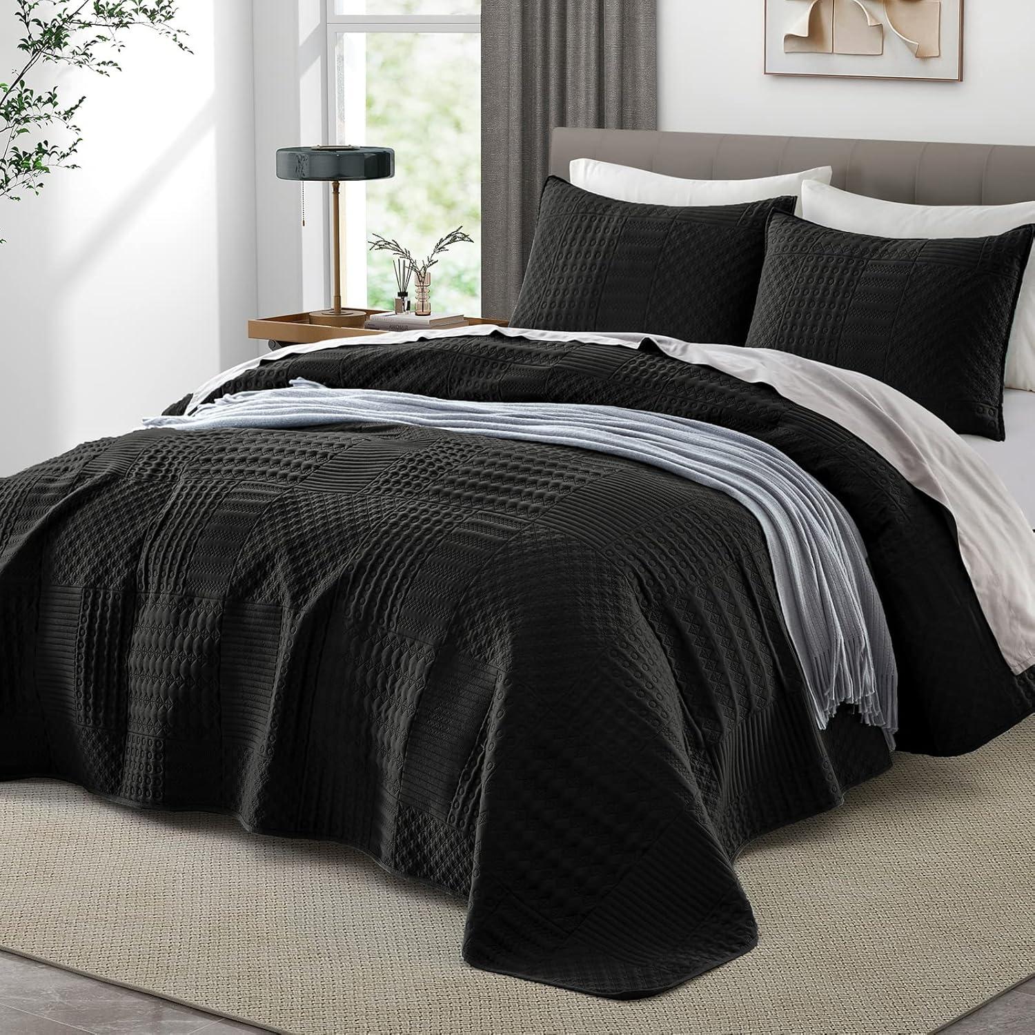 Madison Park Keaton Barwick Reversible Solid 3 Piece Quilt Set