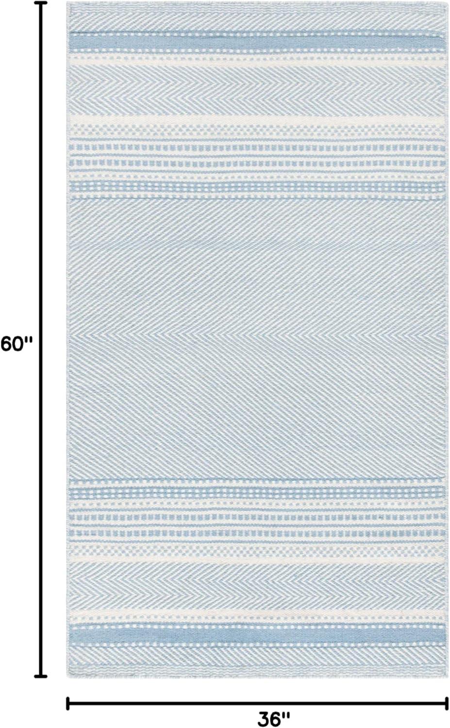 Grice Kilim Hand Woven Flat Weave Wool Striped Rug