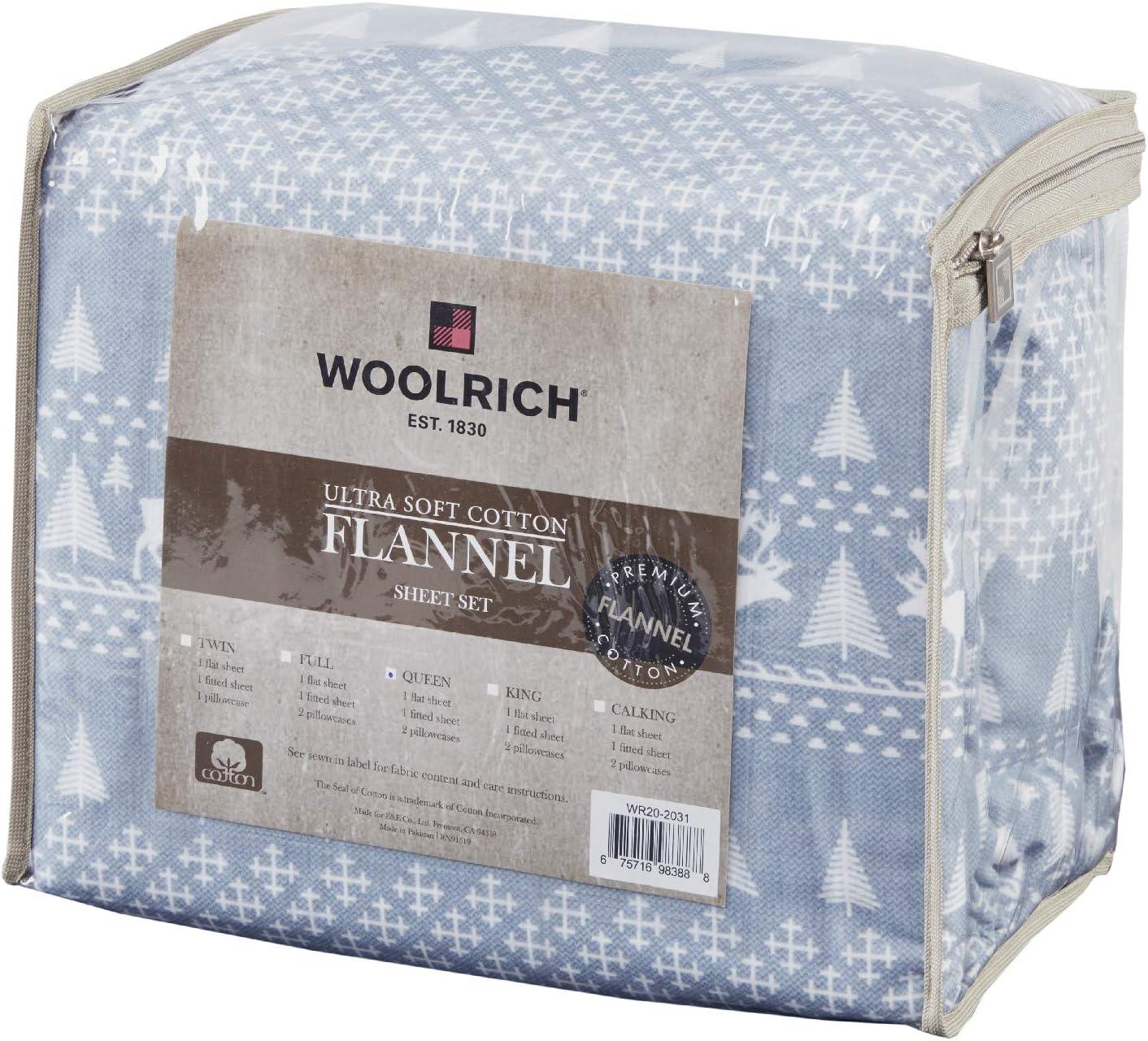 Woolrich 100% Cotton Flannel Sheet Set