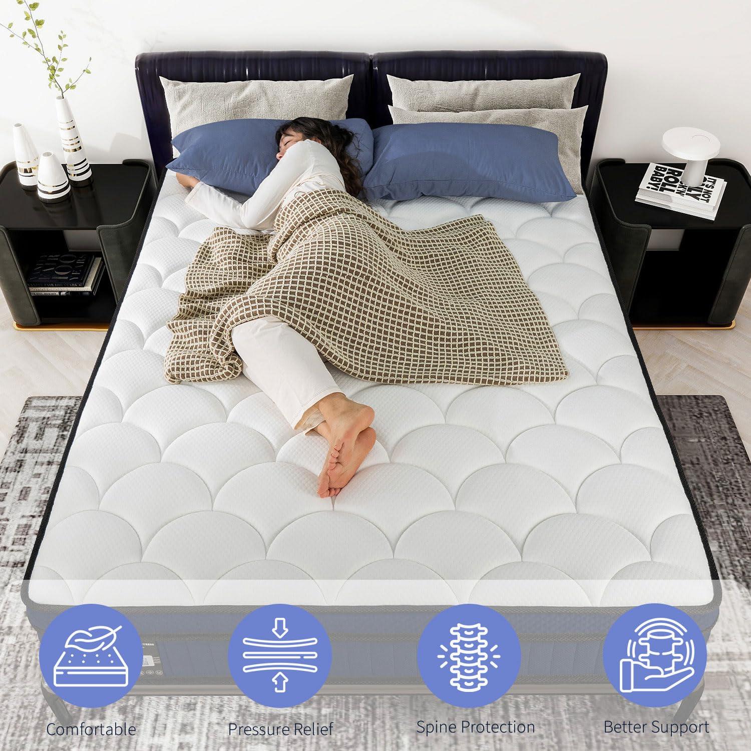 Alwyn Home Congresbury 10'' Medium Memory Foam Hybrid Mattress In A Box