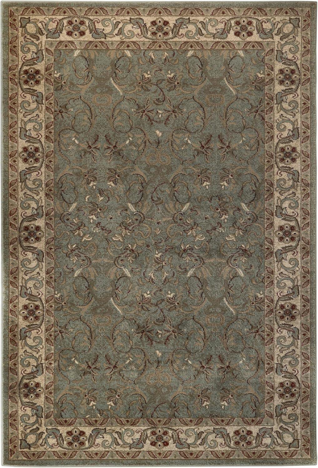 Superior Heritage Oriental Floral Indoor Area Rug, 5' x 8', Dark Green