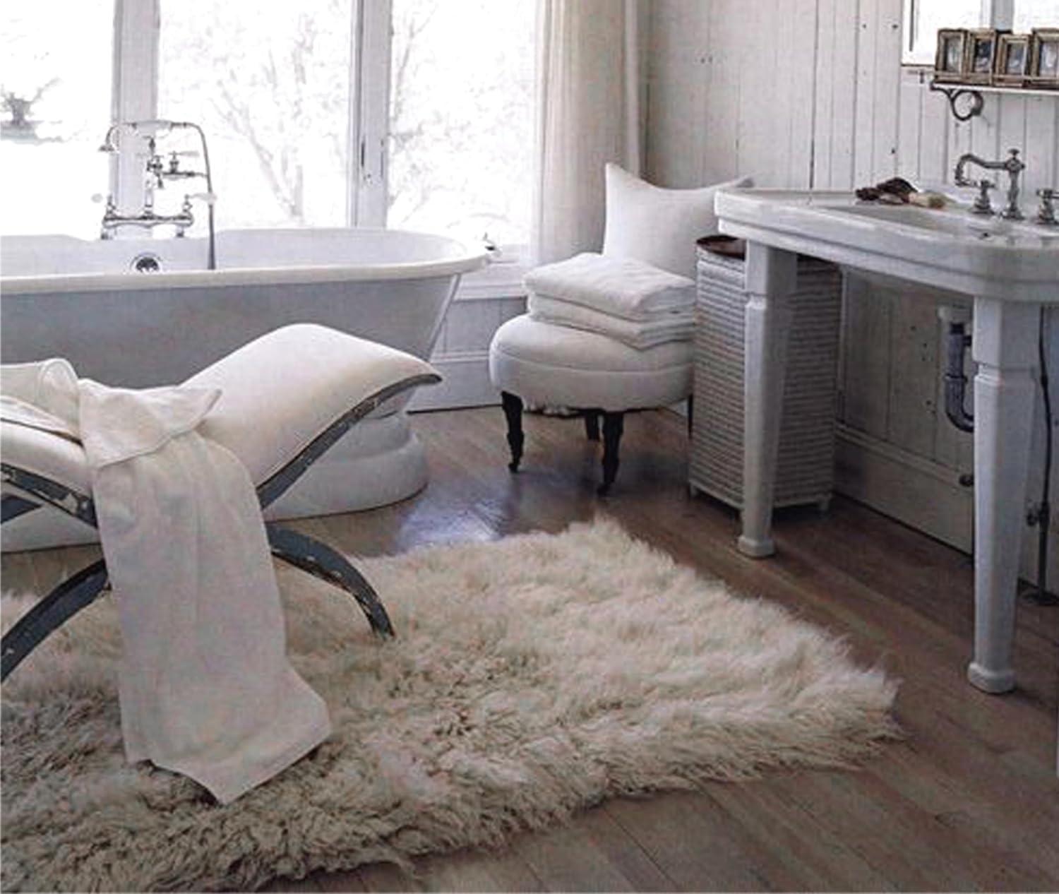 Mercer41 Ultra-plush Greek Flokati rugs. Thick 4" shag pile. Cugina Wool Area Rug