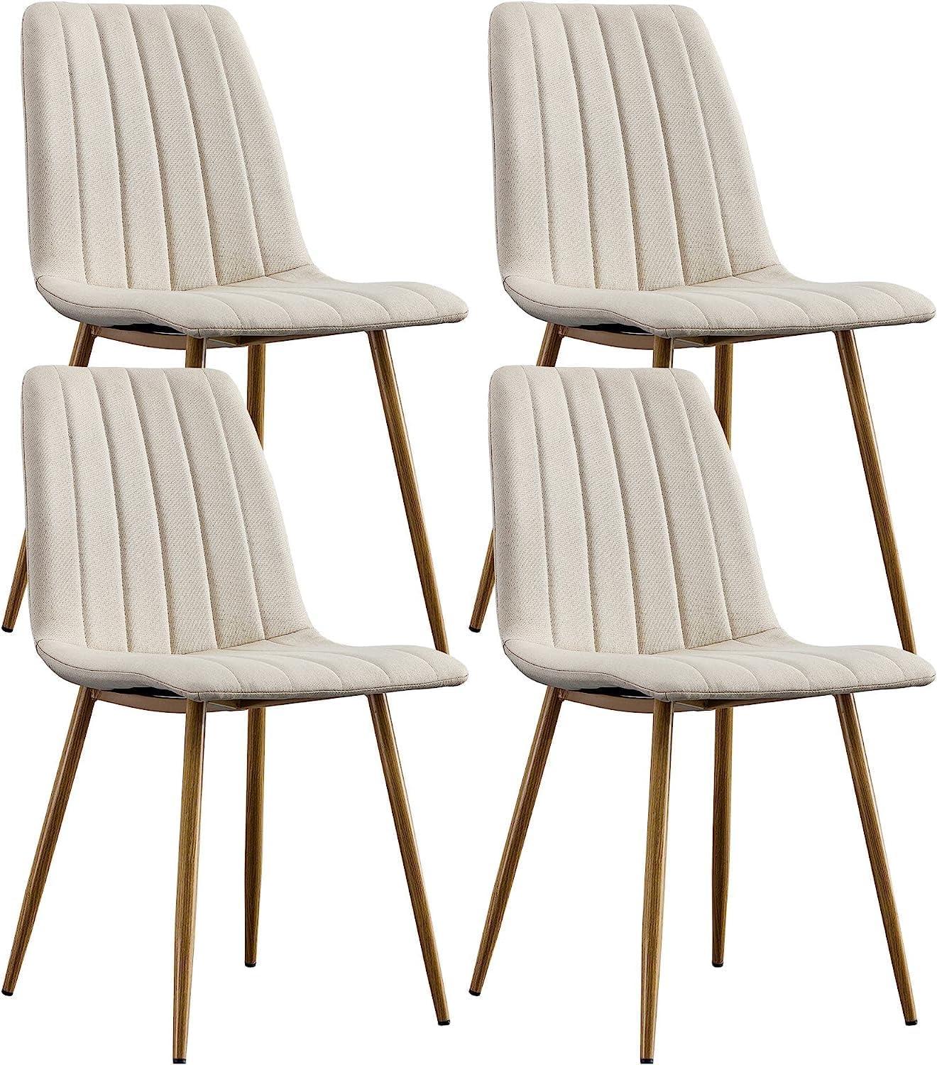 Dining Chairs Set of 4, Modern Style Dining Kitchen Room Upholstered Side Chairs