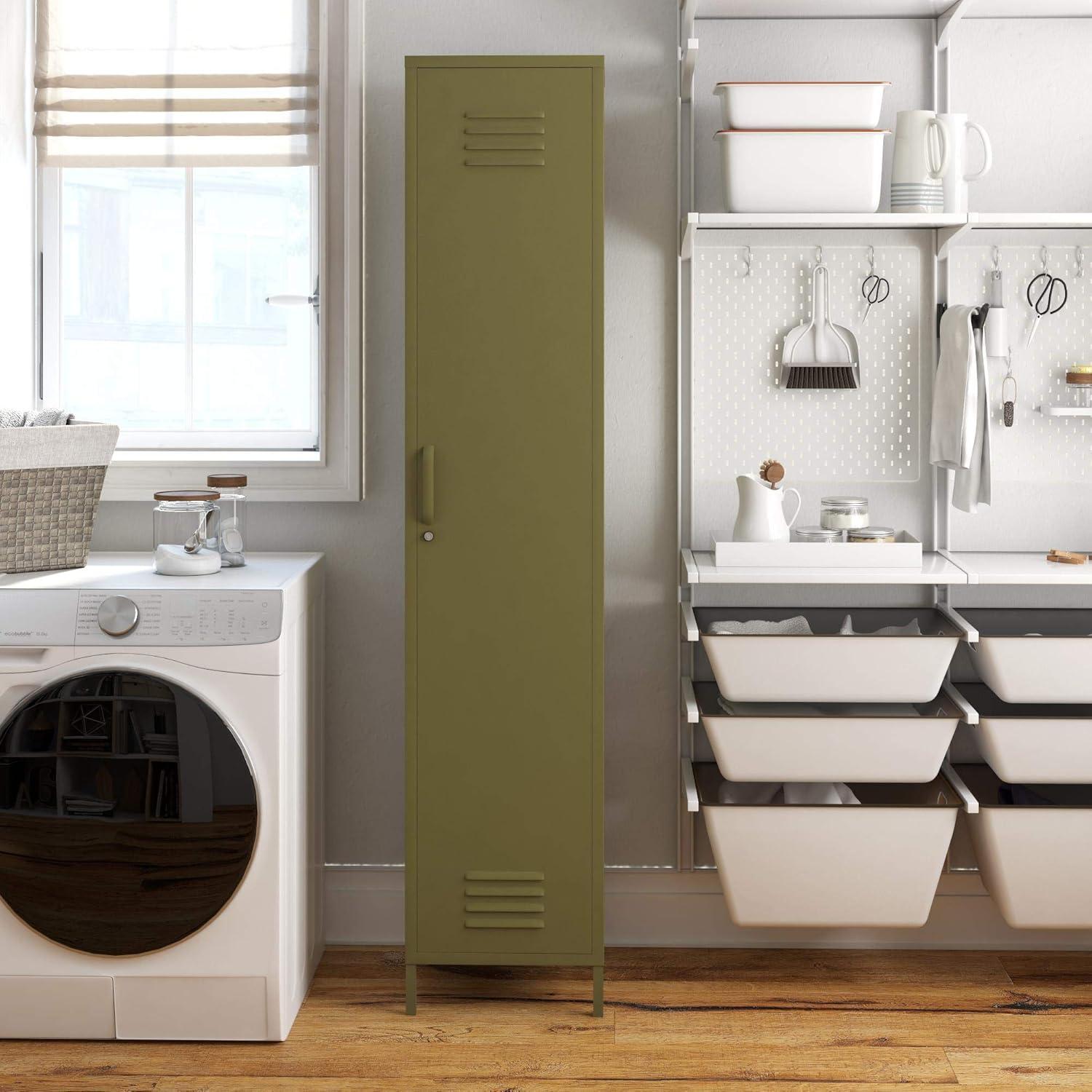 RealRooms Shadwick Single Metal Locker Storage Cabinet