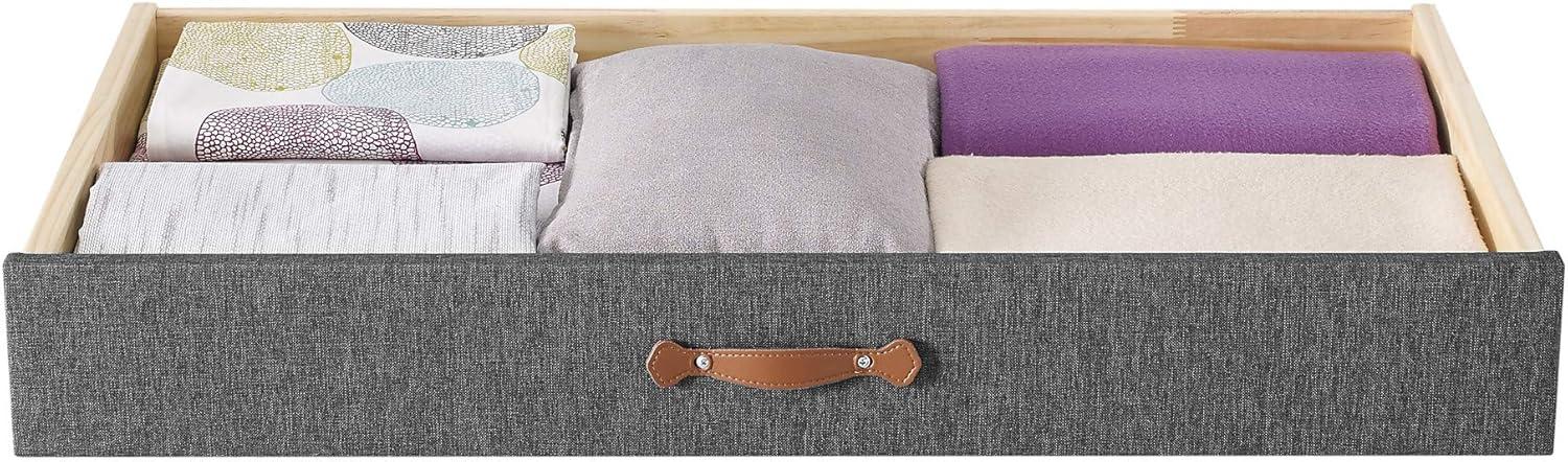 MUSEHOMEINC Upholstered Underbed Storage Trundle Organizer, Full/Twin