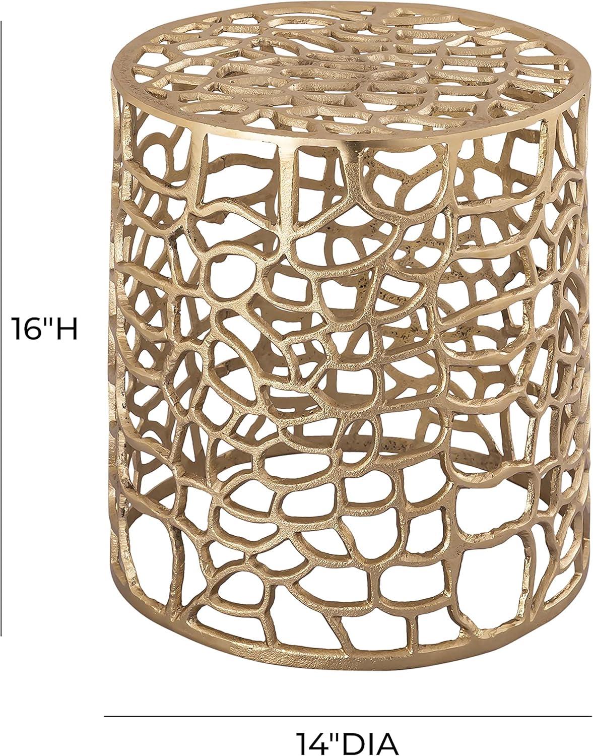 TOV Furniture Inspire Me! Home Decor Sophia Gold Round Side Table