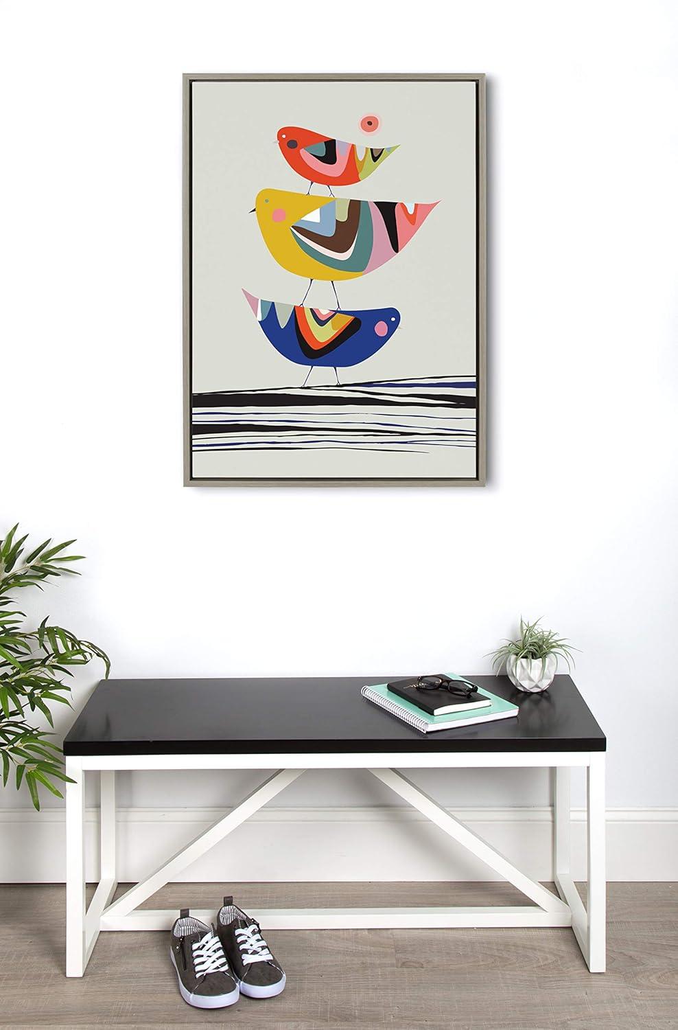 23" x 33" Sylvie the Family Tree Framed Canvas by Rachel Lee Gray - Kate & Laurel All Things Decor: Modern Vertical Digital Art