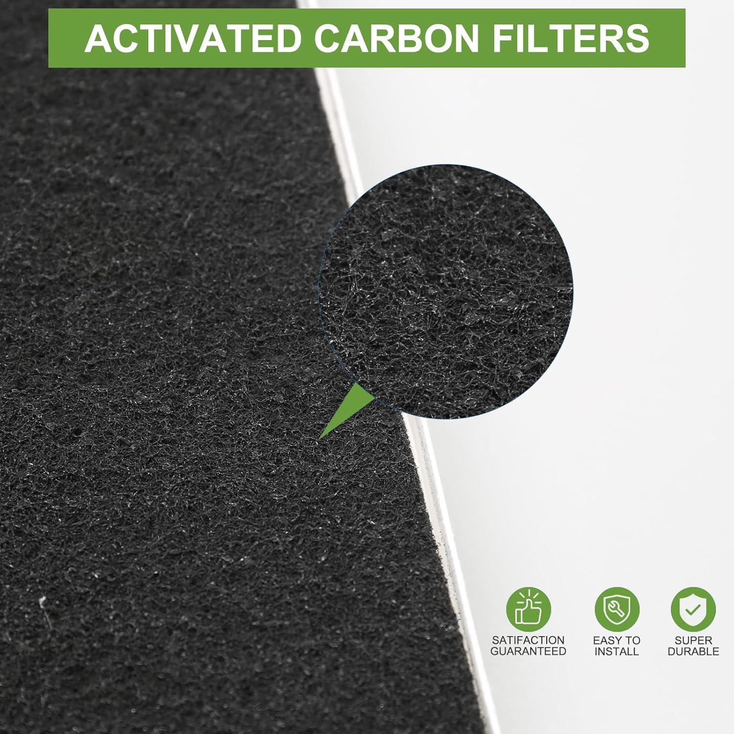 White and Black HEPA Activated Carbon Air Purifier Filters