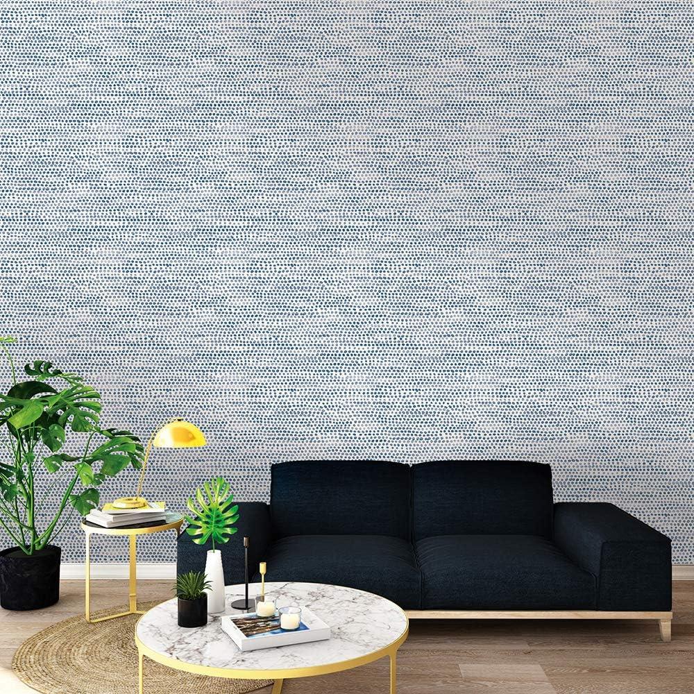 Tempaper Moire Dots Light Tan Peel and Stick Wallpaper, 20.5" x 16.5'