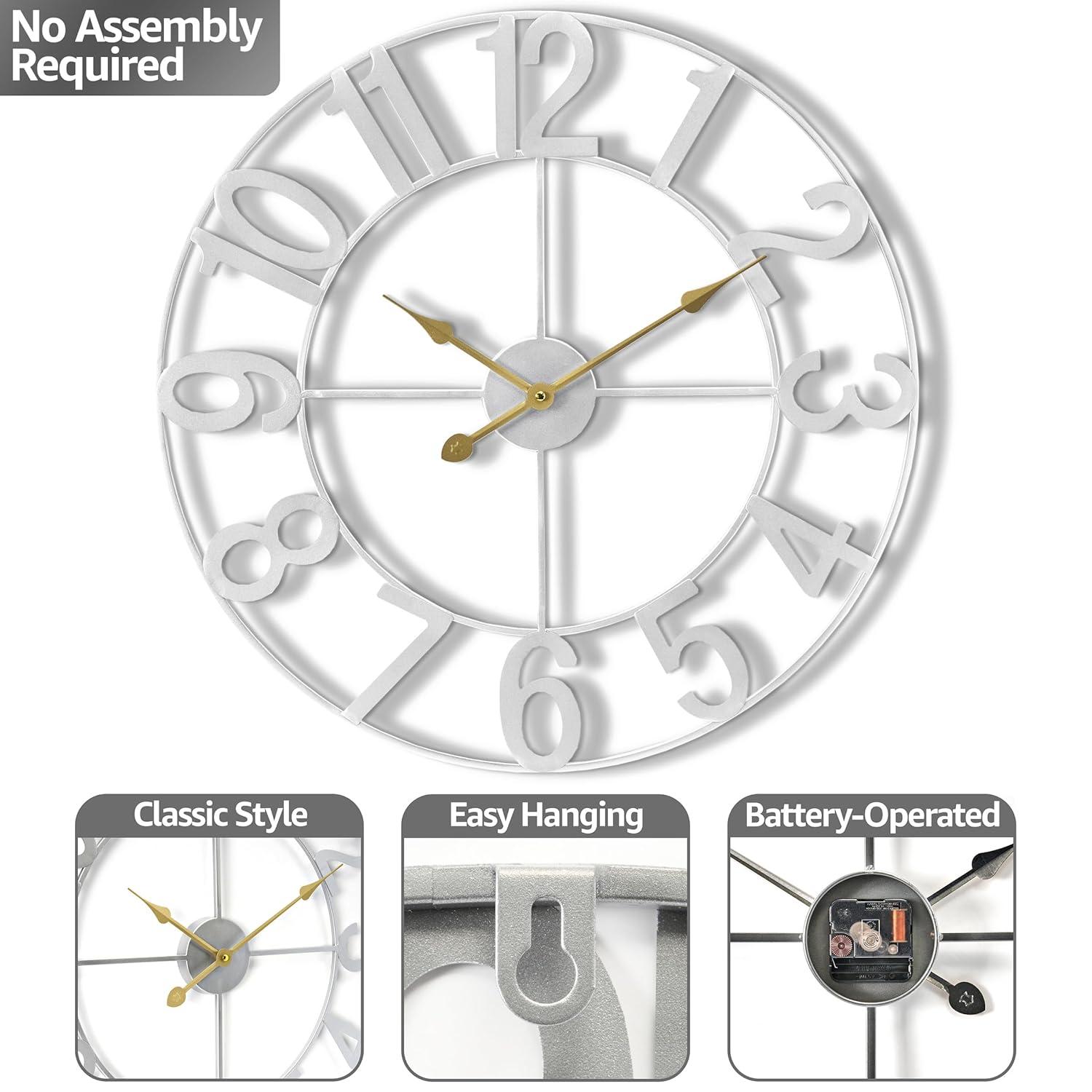 Sorbus Large 16" Numeral Analog Decorative Wall Clock
