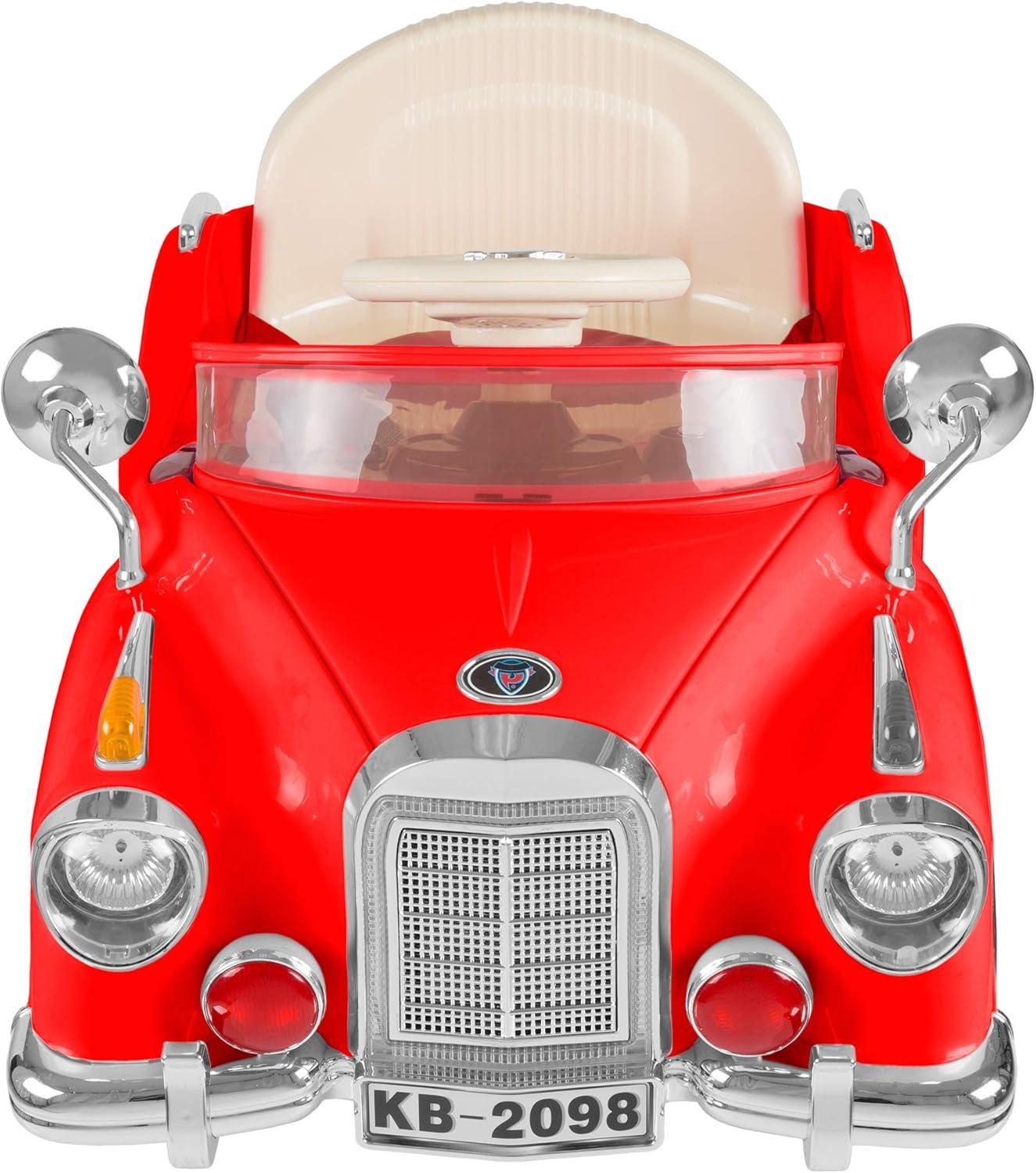 Classic Toddler Car for Kids 6V Battery Powered Ride On with Remote, Lights and AUX Port