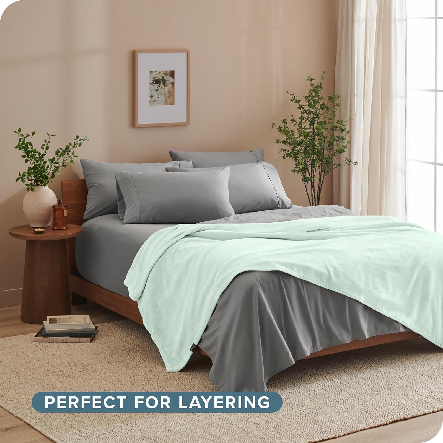 Bare Home Bare Home Microplush Fleece Blanket - Fuzzy, Warm, Bed/Throw Blanket