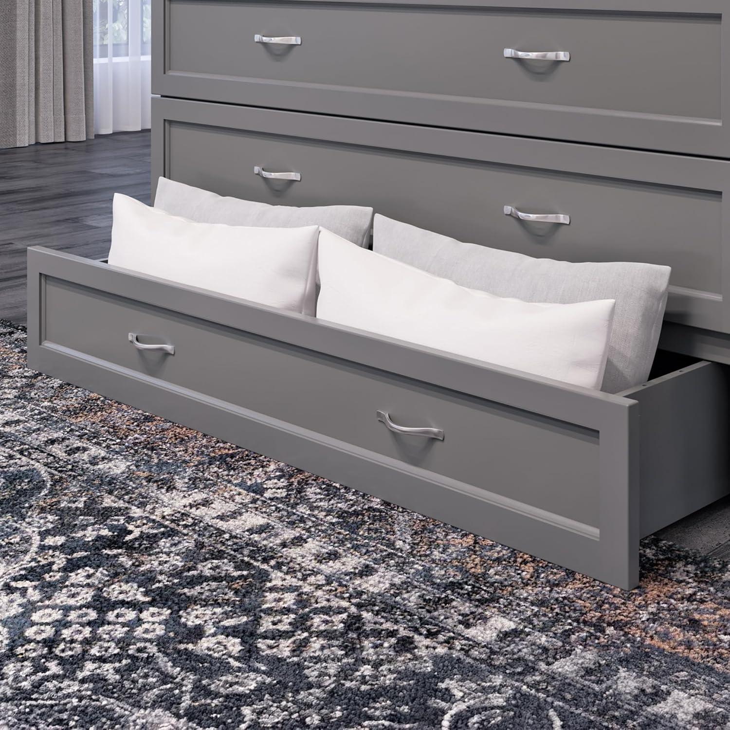 Full Northfield Murphy Bed Chest in Gray
