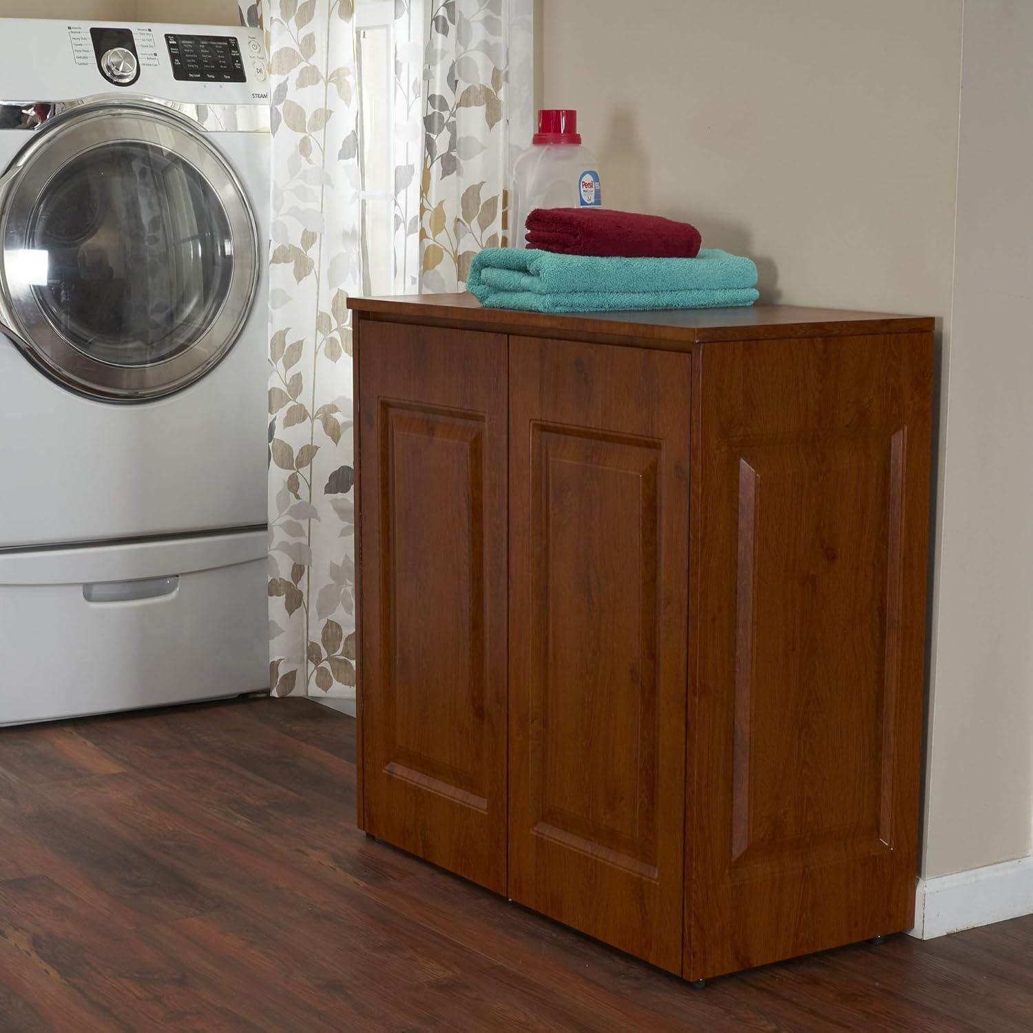 Three Posts™ Metal Cabinet Laundry Hamper with Handles