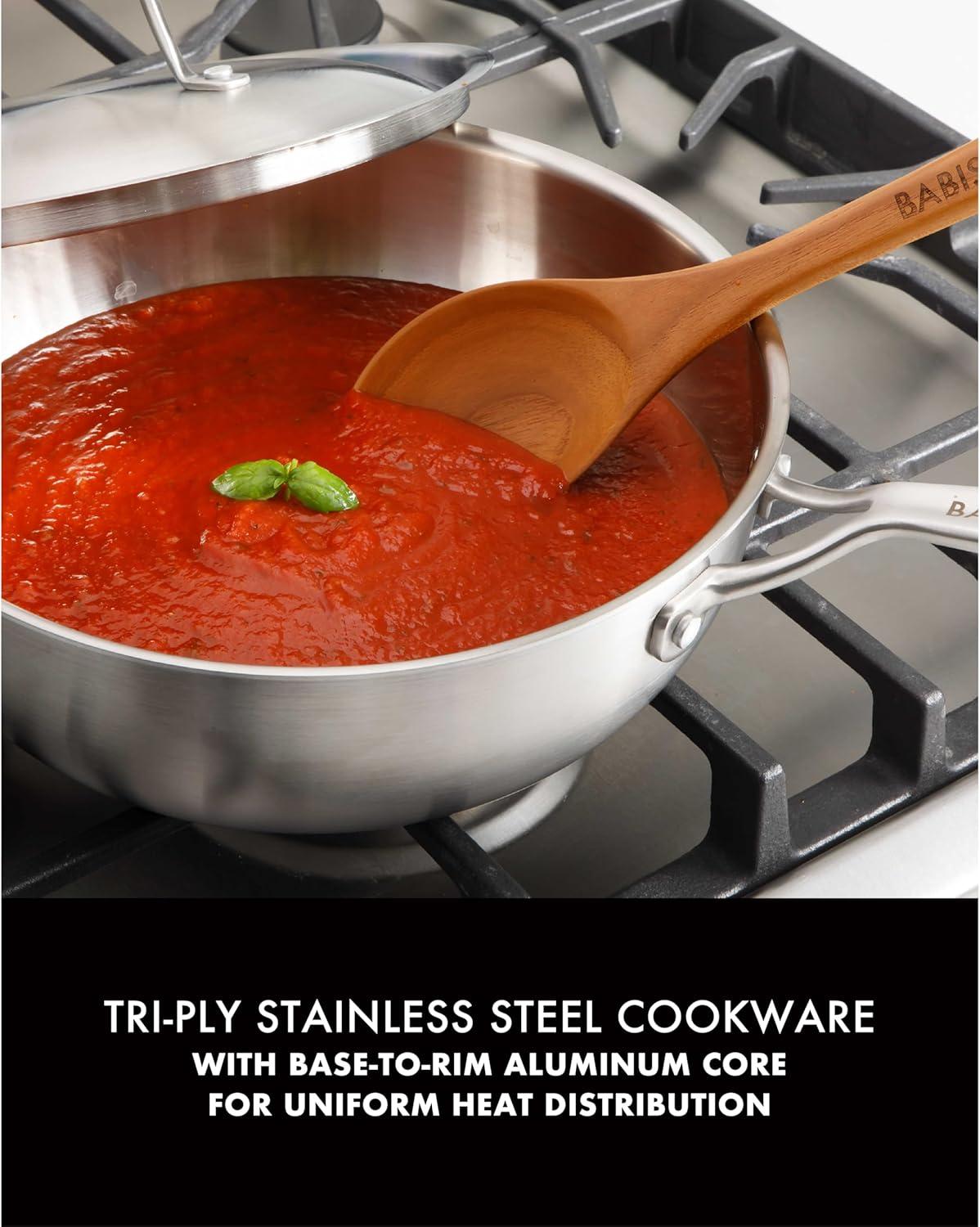 Babish Babish 10 Piece Professional Tri Ply Non Toxic Pots and Pans Cookware Set