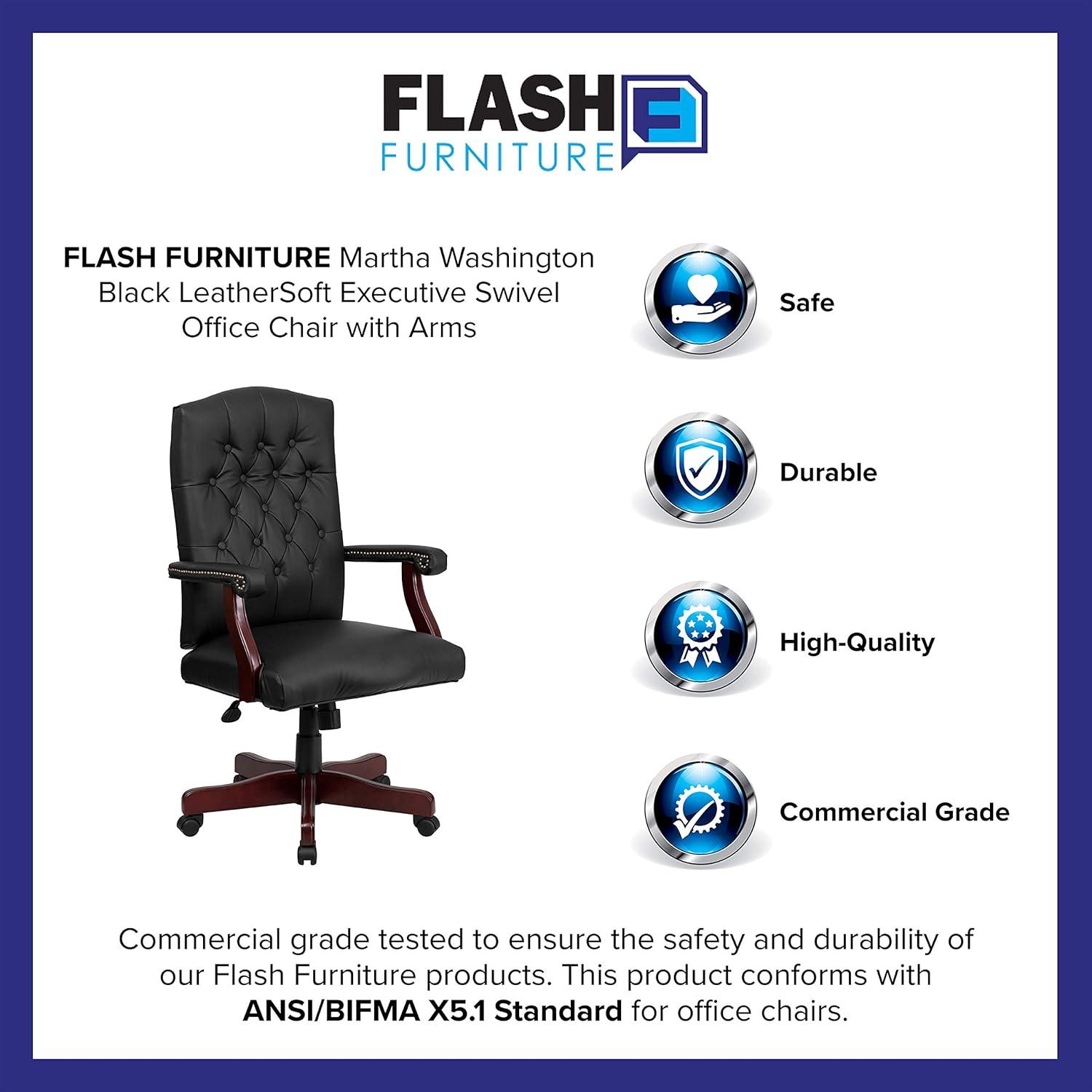 Flash Furniture Executive Swivel Office Chair with Arms