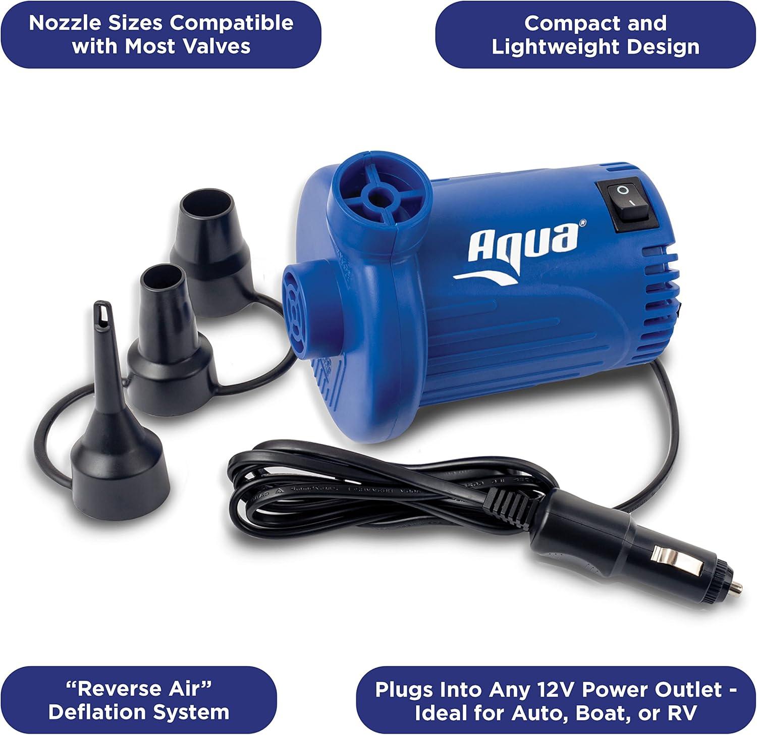 Aqua Leisure  12VDC Portable Air Pump with 3 Tips