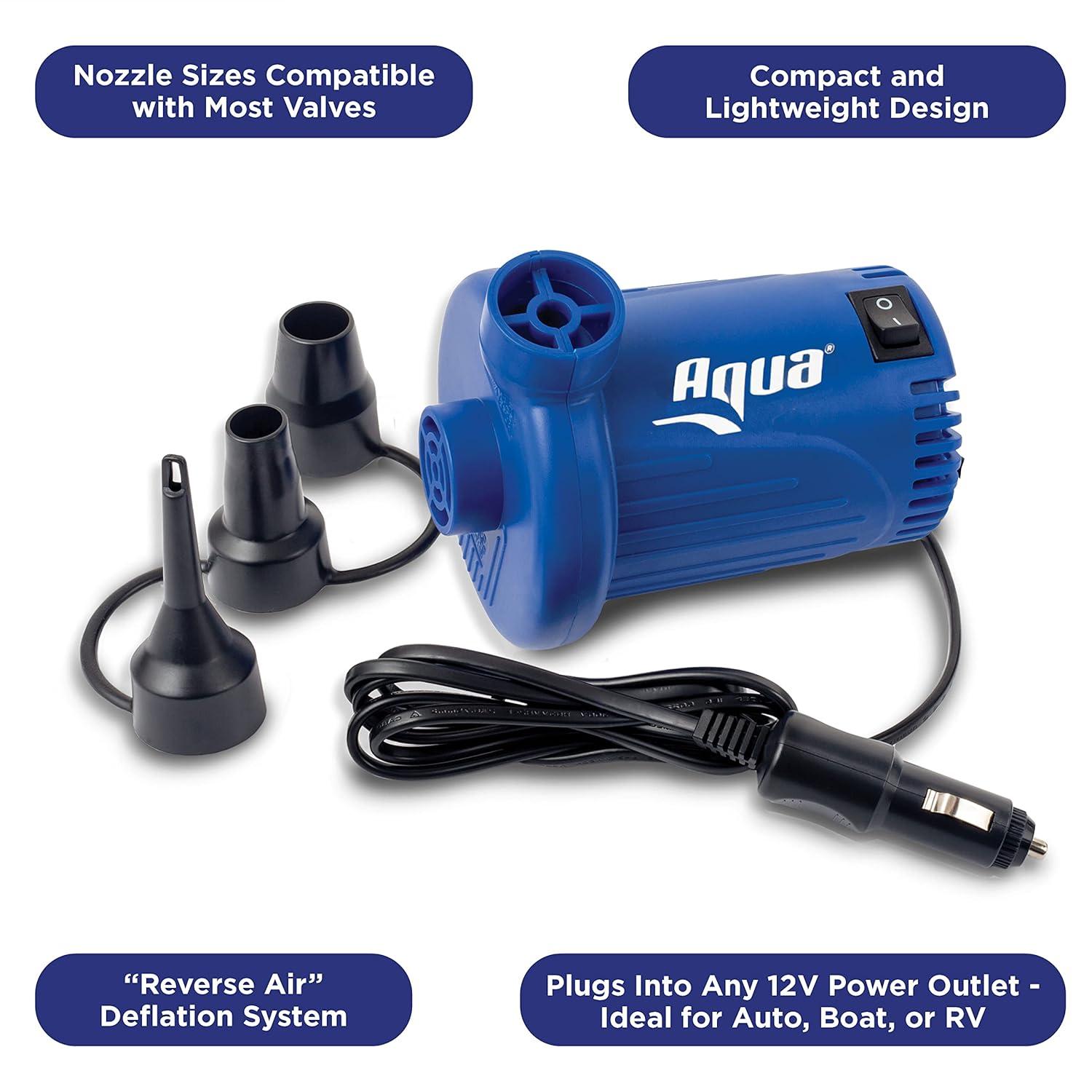 Aqua Leisure  12VDC Portable Air Pump with 3 Tips