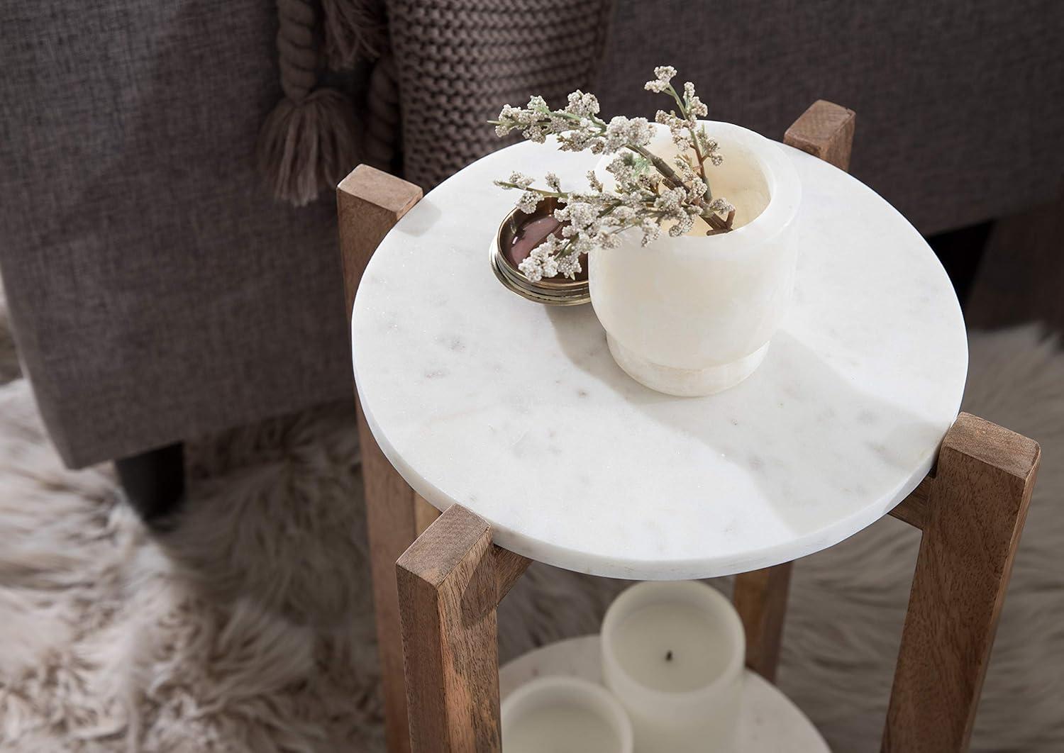 Kate and Laurel Moxley Square Wood Tea Table, 12x12x24, Natural