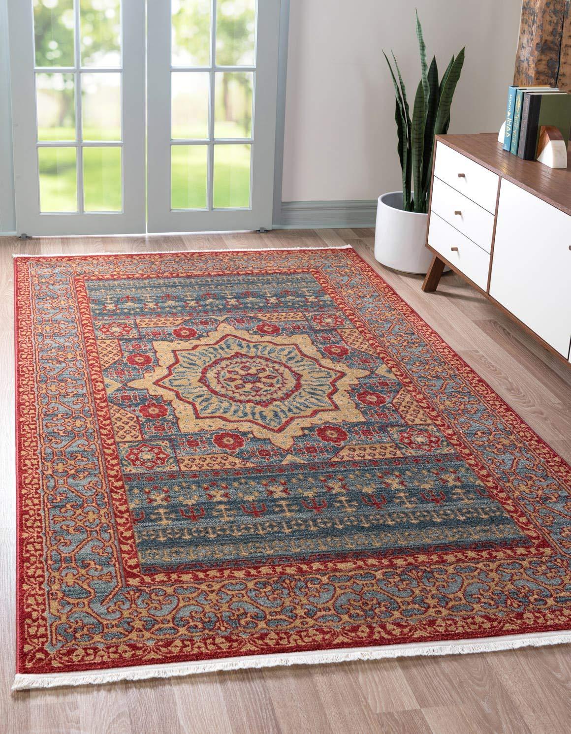 Unique Loom 3' 3 x 5' 3 Palace Saray Navy Blue Area Rug