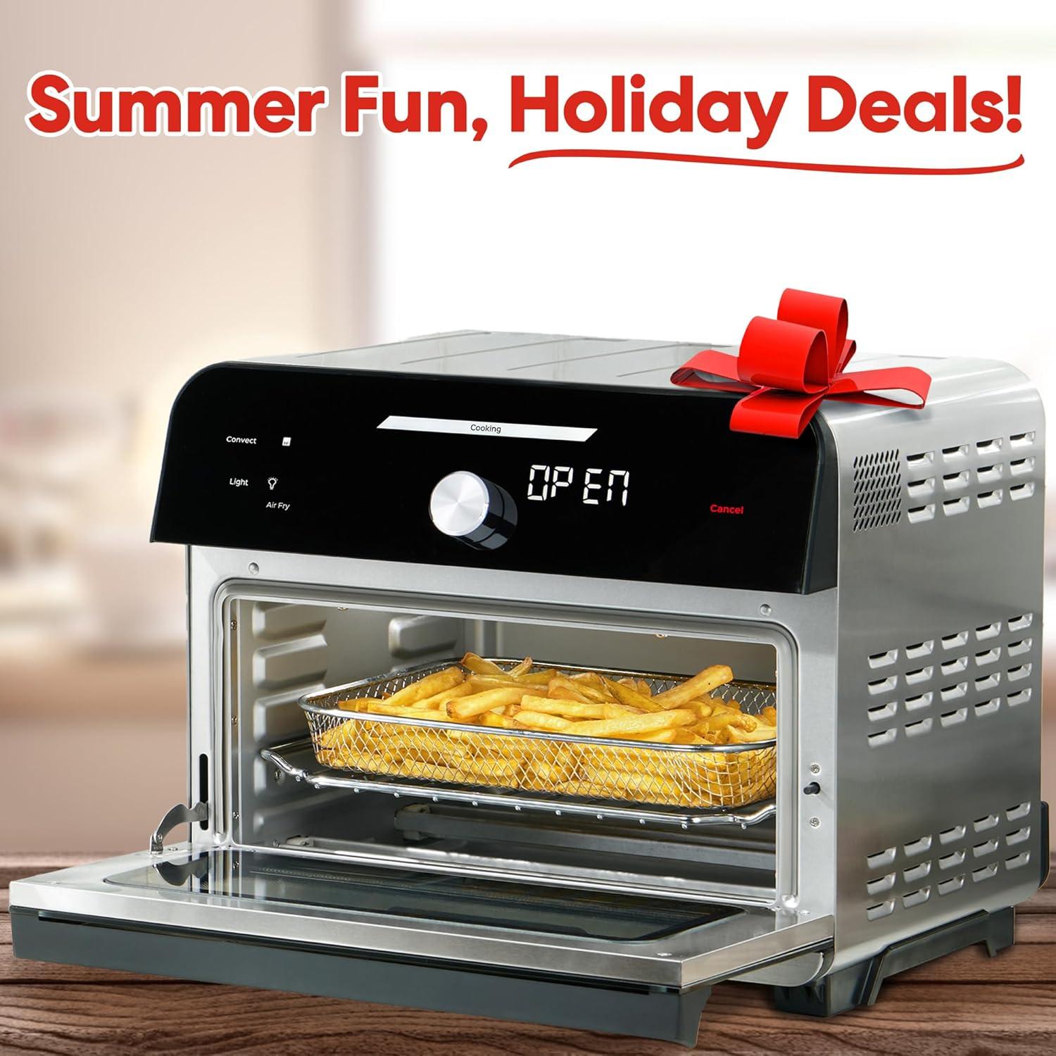 Instant Pot Omni Plus 18L Air Fryer Toaster Oven 10-in-1 Combo, Rotisserie Oven, Deep Fryer, Oil-less Mini Cooker, Convection Oven, Dehydrator, Roaster, Warmer, Reheater, Pizza Oven