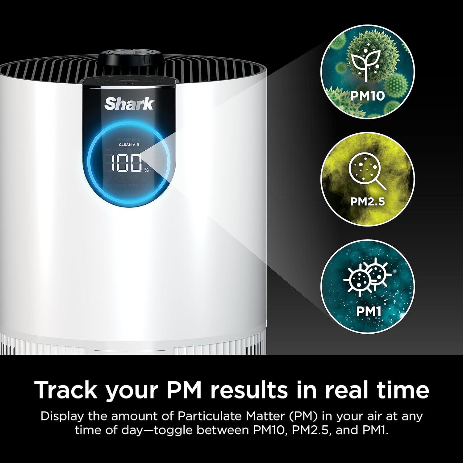 Shark Shark HP132 Clean Sense Air Purifier with Odor Neutralizer Technology, HEPA Filter, 500 sq. ft.White