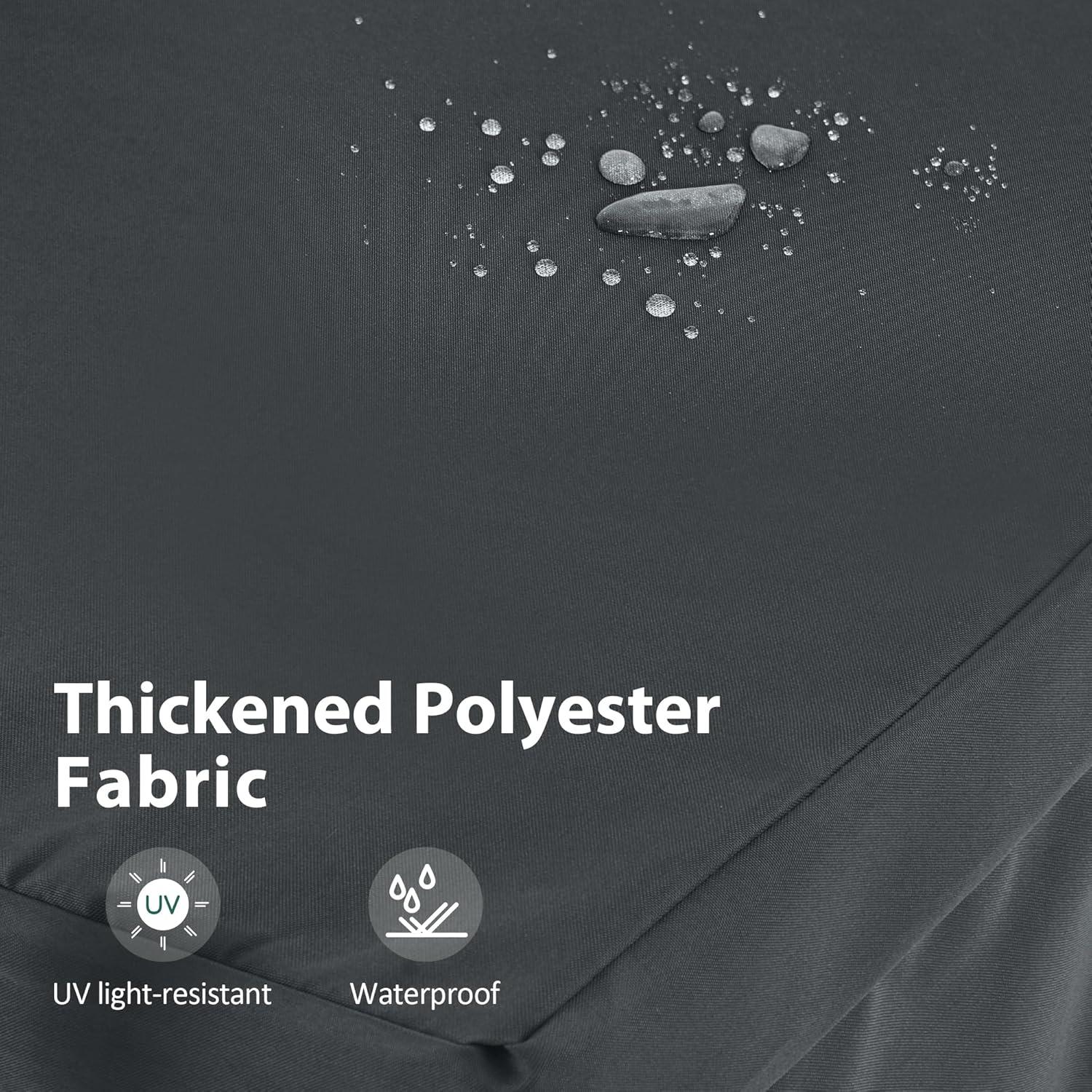 MCombo 3 Seat Patio Swing Chair, Outdoor Swing with Adjustable Canopy, Porch Swing