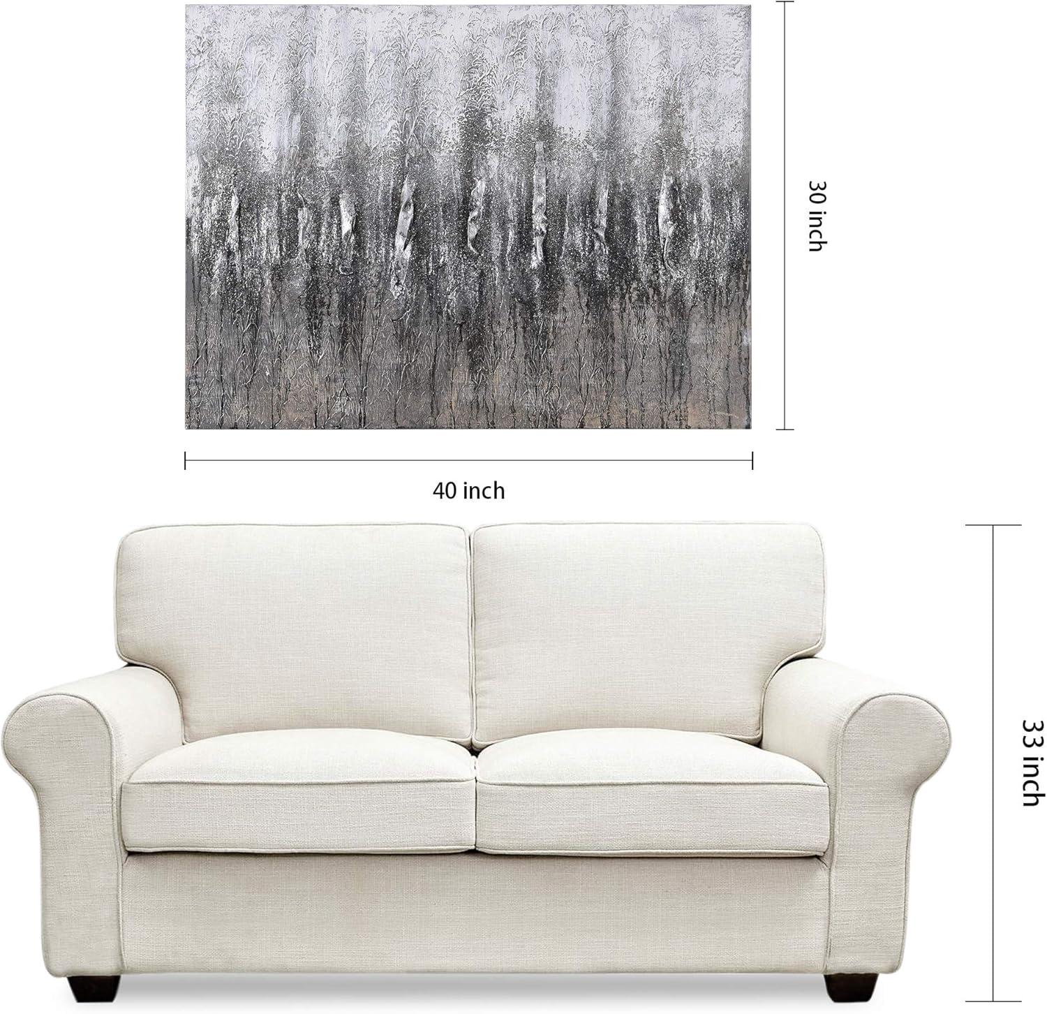 Empire Art Direct Gray Frequency Textured Metallic Hand Painted Wall Art, 30" x 40" x 1.5", Ready to Hang