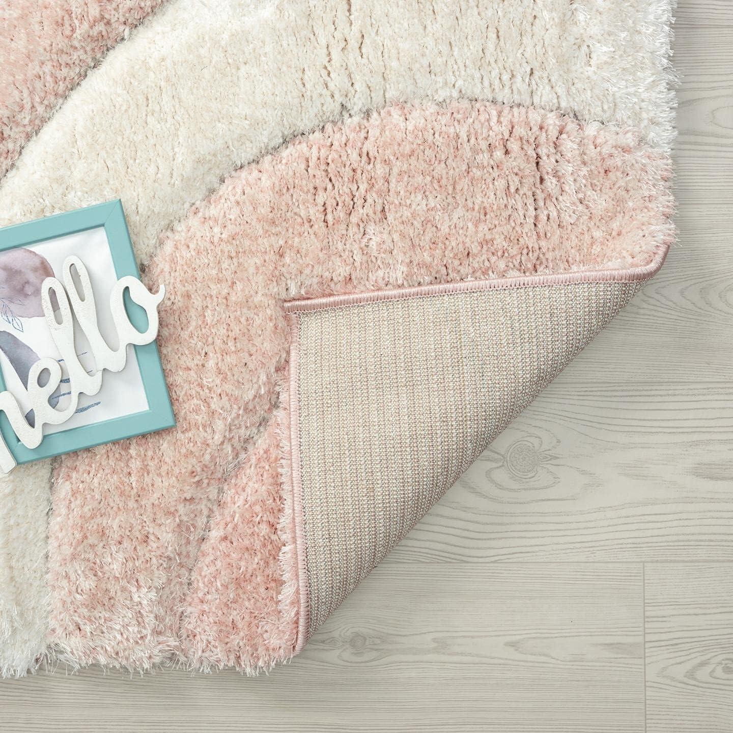 Luxe Weavers Modern Shag Geometric Area Rug, Turquoise 5x7
