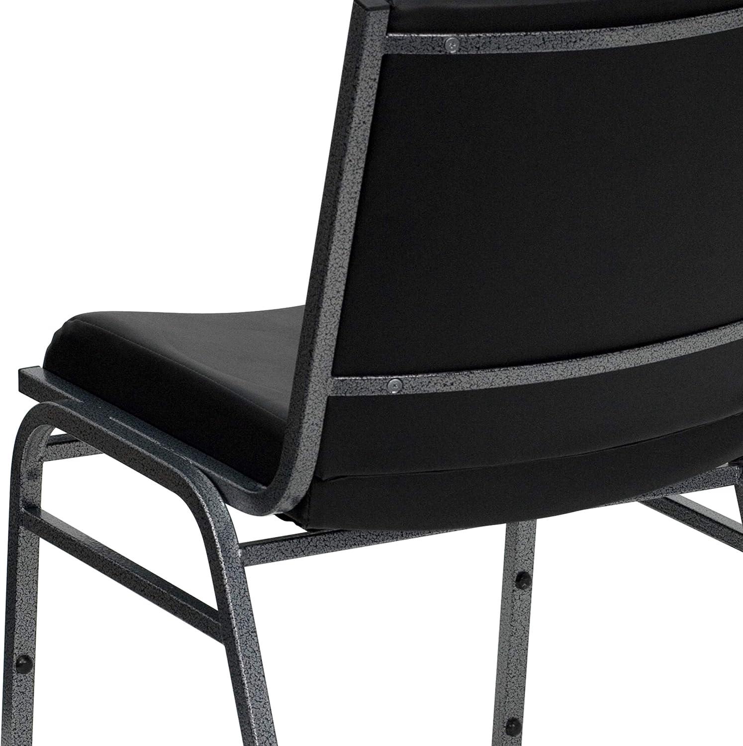 Flash Furniture HERCULES Series Heavy Duty Black Vinyl Stack Chair