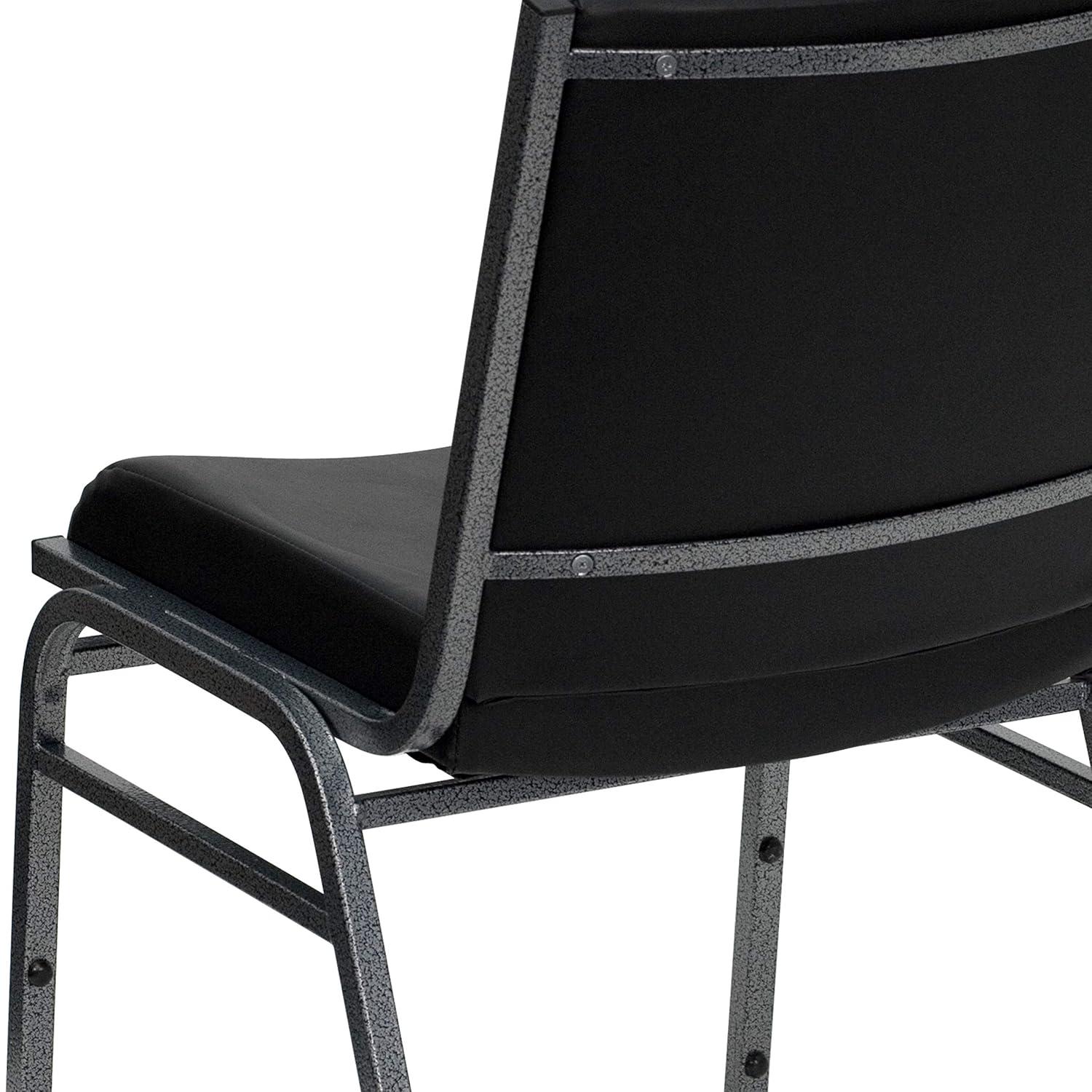 Flash Furniture HERCULES Series Heavy Duty Black Vinyl Stack Chair