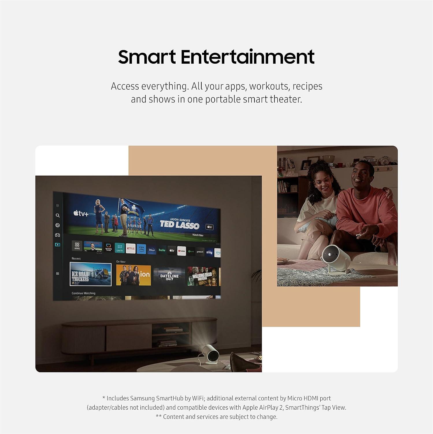 Samsung 30-100" The Freestyle 2nd Gen with Gaming Hub FHD HDR Smart Portable Projector (SP-LFF3CL)