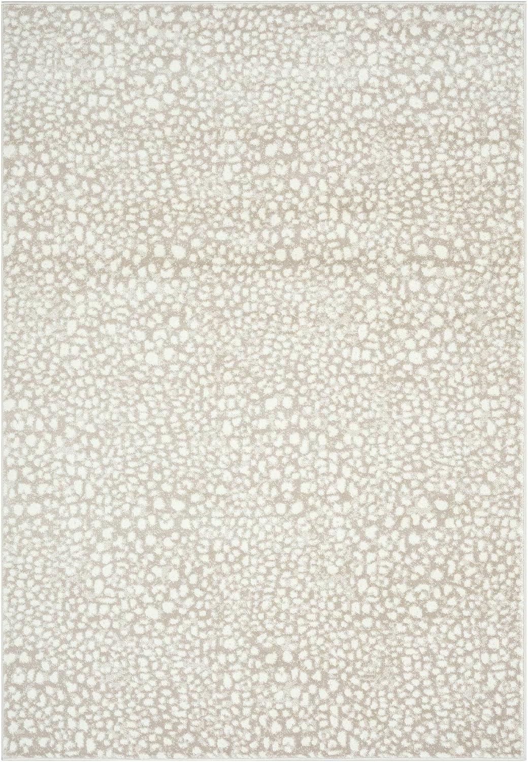 Abani Rugs Arto Contemporary Cheetah Print Area Rug Cream 7'9" x 10'2" 8' x 10'