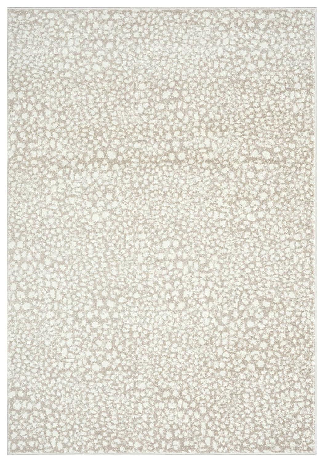 Abani Rugs Arto Contemporary Cheetah Print Area Rug Cream 7'9" x 10'2" 8' x 10'