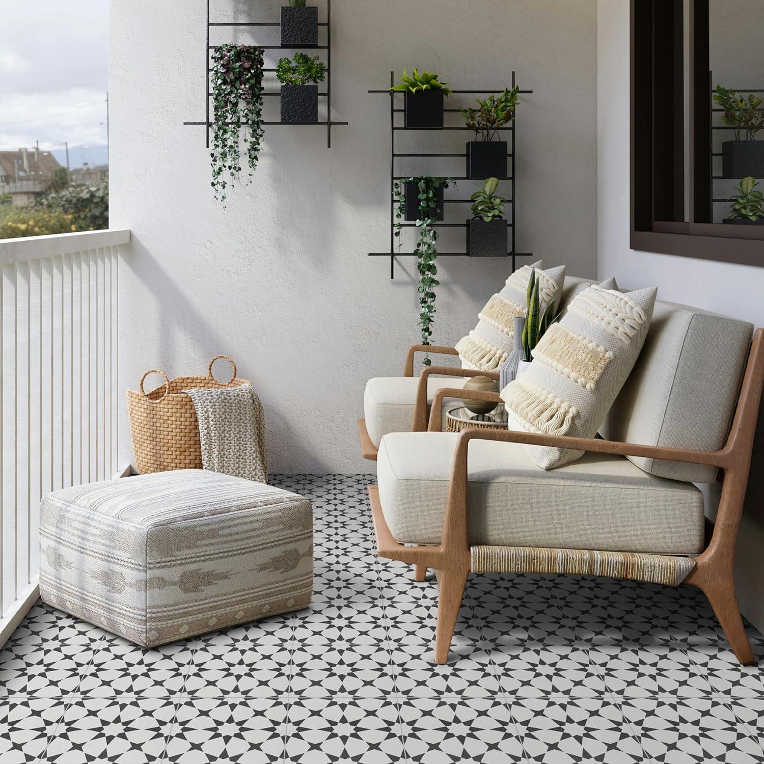 9" W x 9" L Peel & Stick Floor Tile Marrakech Luxury Vinyl Flooring