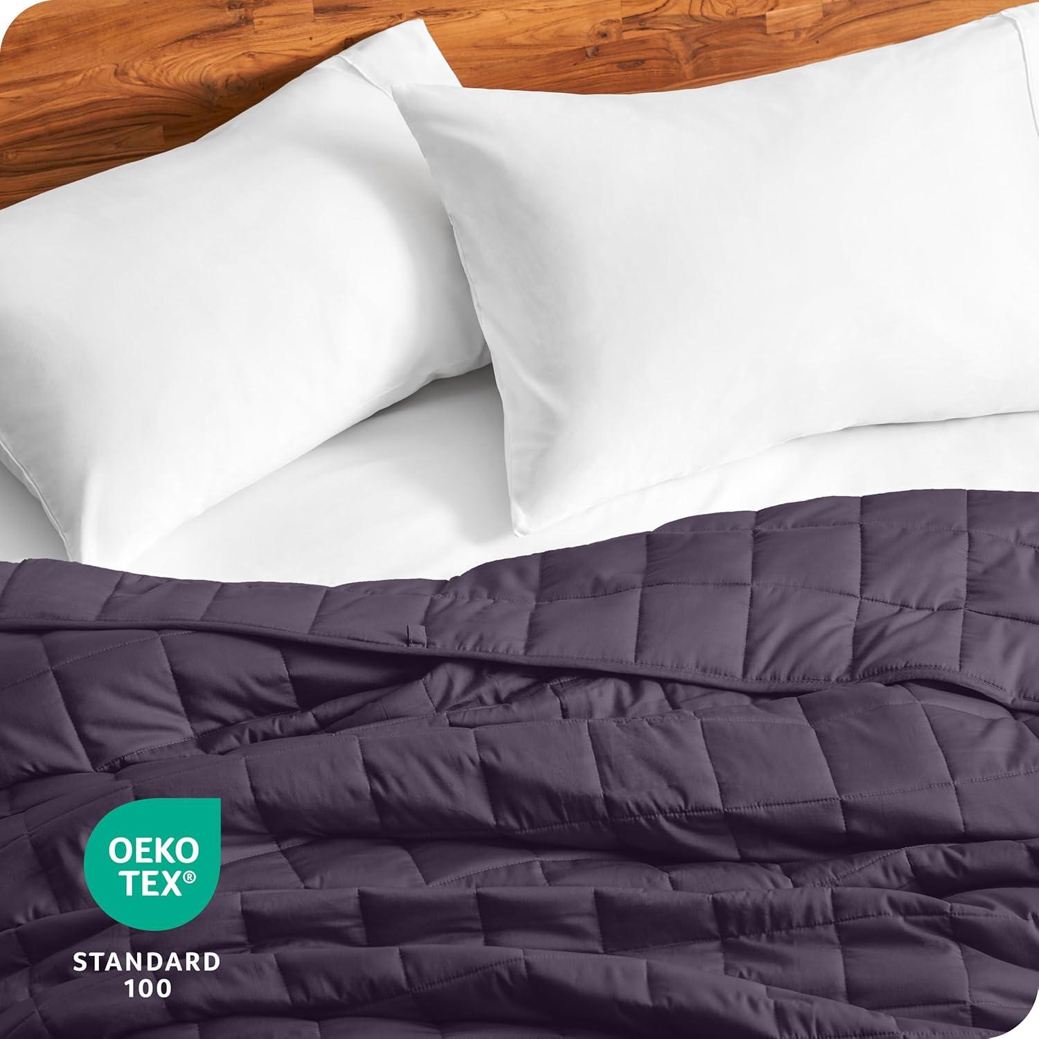 Bare Home Cotton Twill Weighted Blanket
