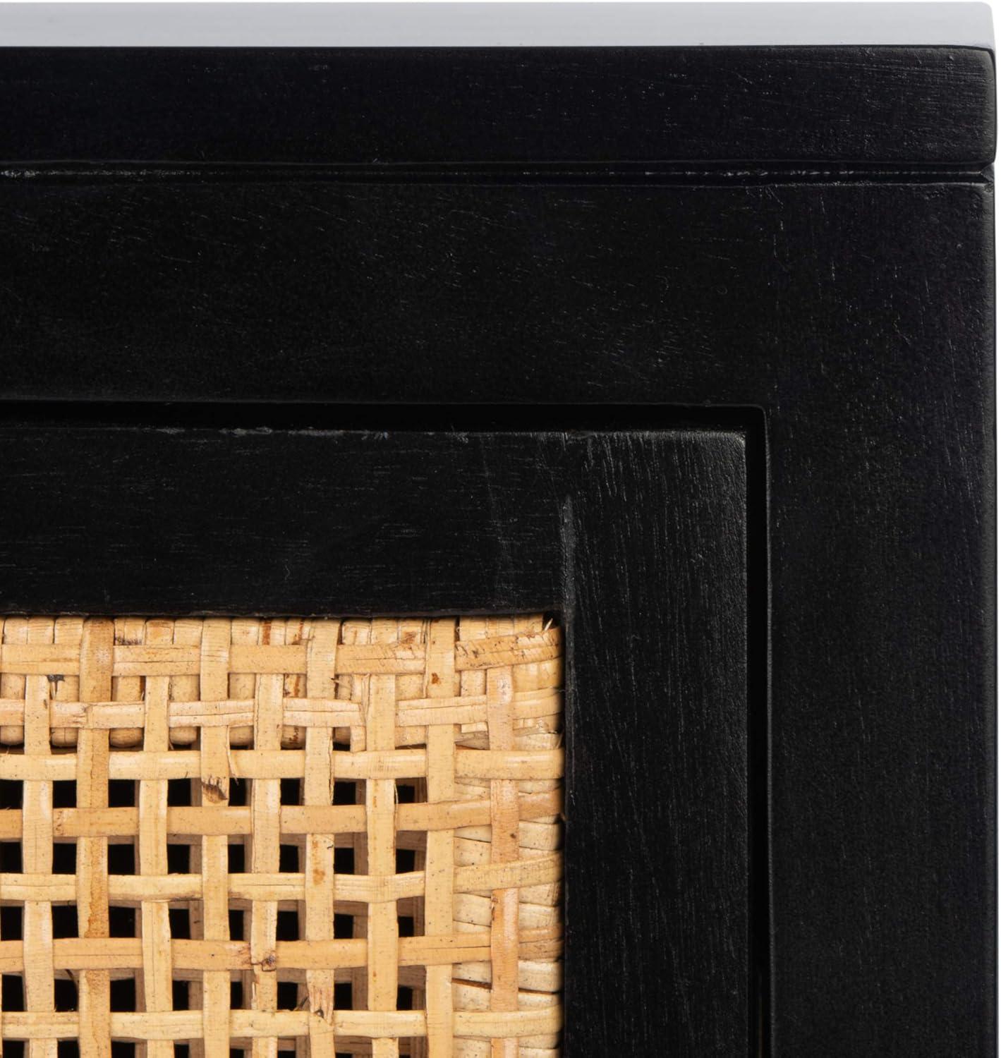 Miya 1 Drawer Nightstand - NST5012 - Black/Natural - Safavieh