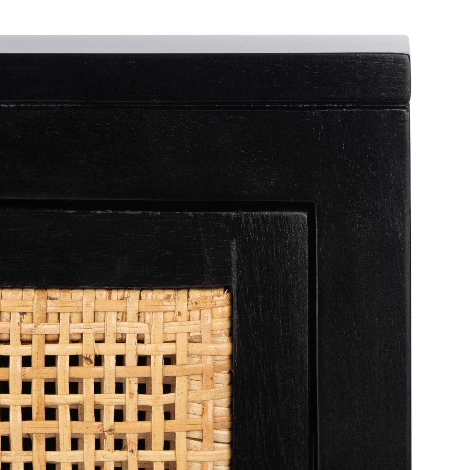 Miya 1 Drawer Nightstand - NST5012 - Black/Natural - Safavieh