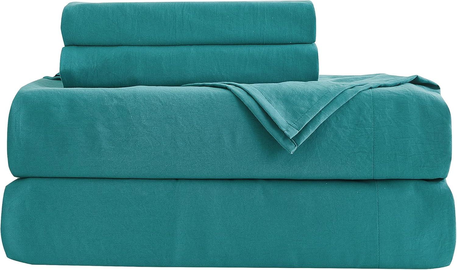 Teal Full Size Microfiber Deep Pocket Sheet Set