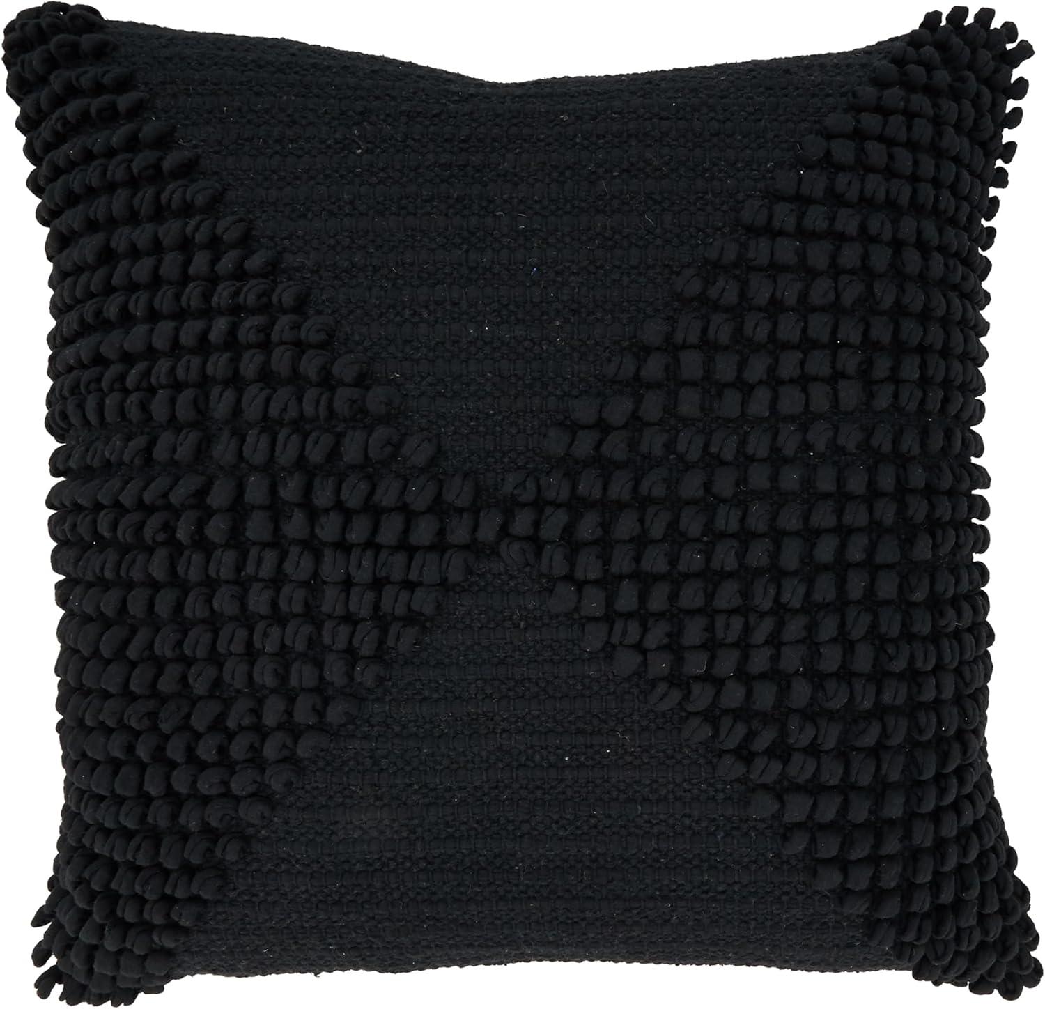 Saro Lifestyle Textured Woven Diamond Throw Pillow Cover