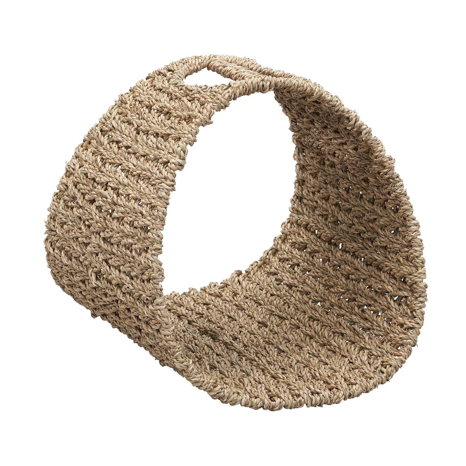 Household Essentials Oval Magazine Rack Seagrass