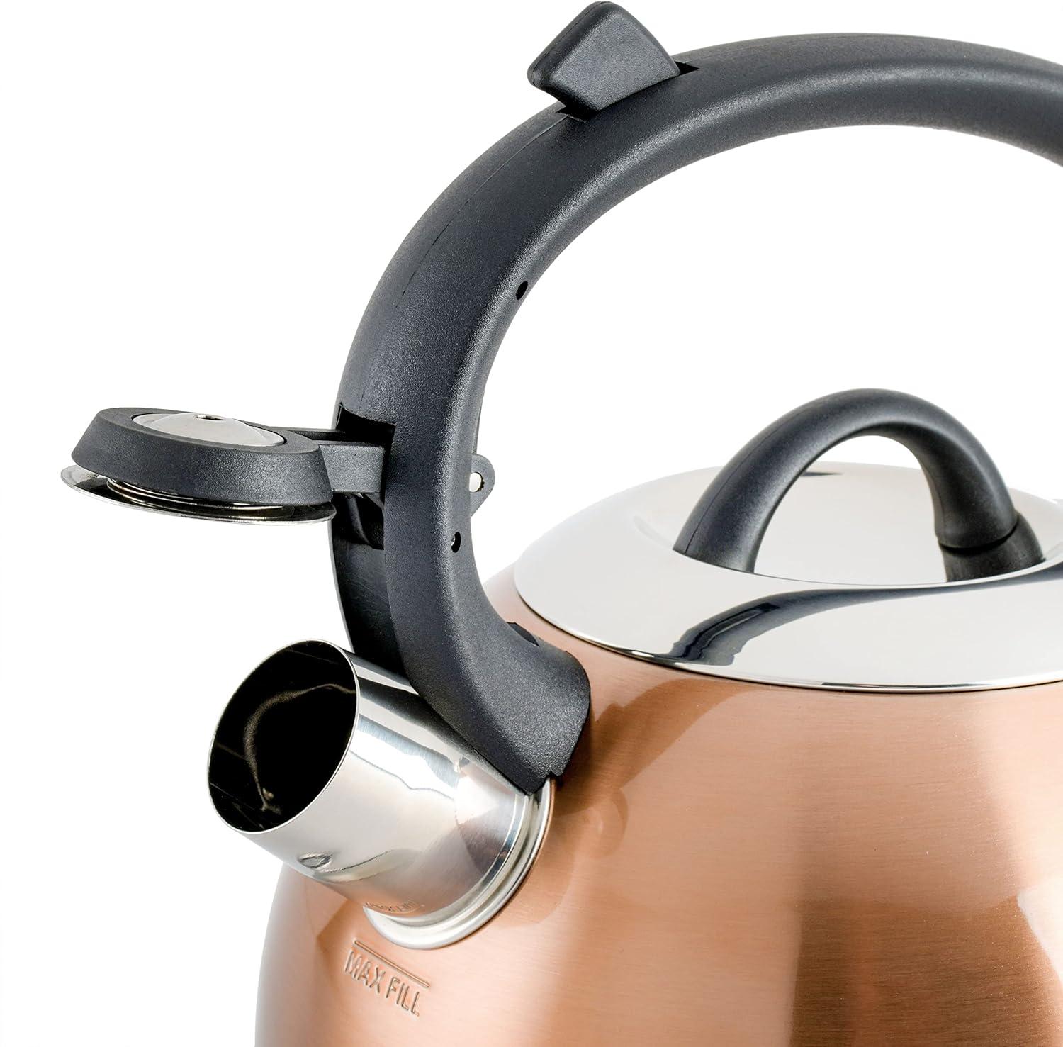 Mr. Coffee Mr. Coffee Flintshire 1.75 Quart Whistling Stovetop Tea Kettle In Blue