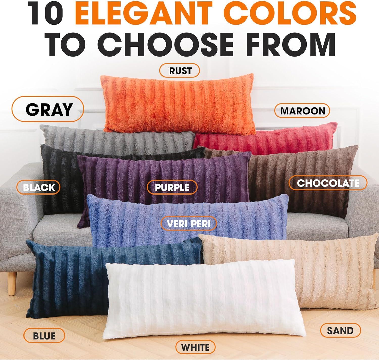 Faux Fur Throw Pillow