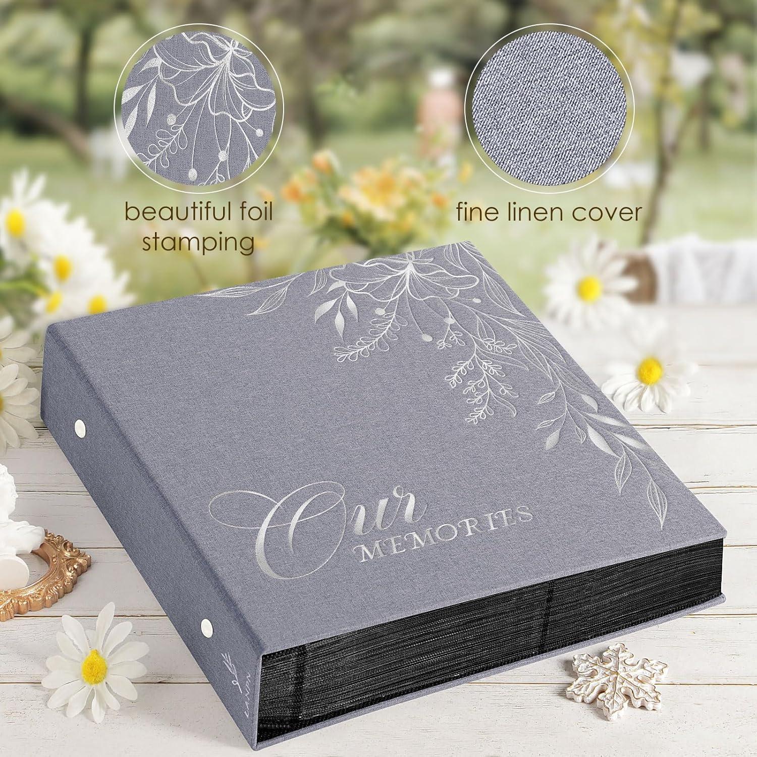 BEACHWATER POOL & SPA, LLC Photo Album 4X6 1000 Pockets, Extra Large Capacity Linen Cover Picture Albums Holds 1000 Horizontal And Vertical Photos