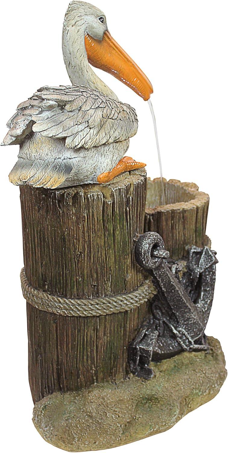 Pelican's Seashore Roost Sculptural Fountain