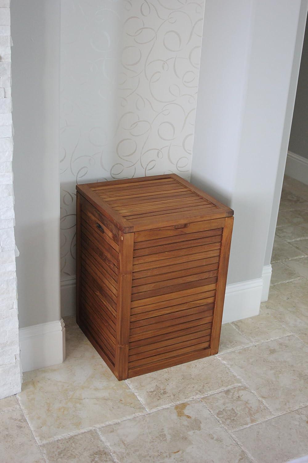 Spa Teak Wood Laundry Hamper