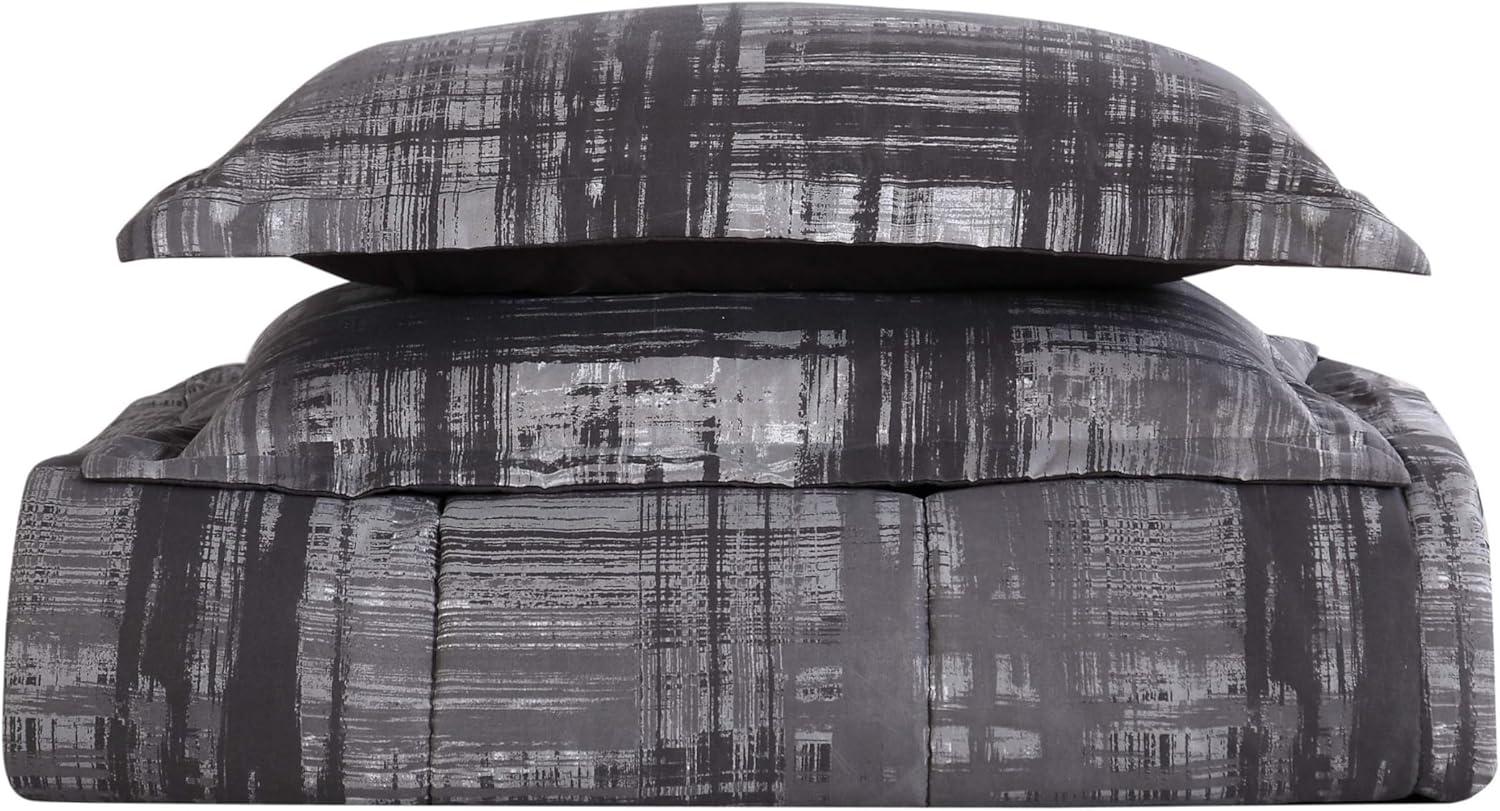 Style 212 Camden Modern & Contemporary Box Stitch Plaid Comforter Set