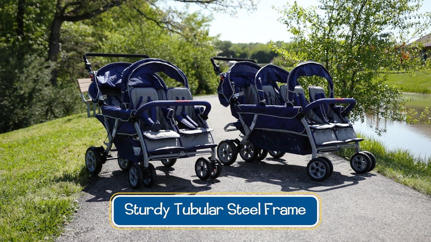 Children’s Factory SureStop™ Folding Commercial Bye-Bye® Stroller 6 Passenger